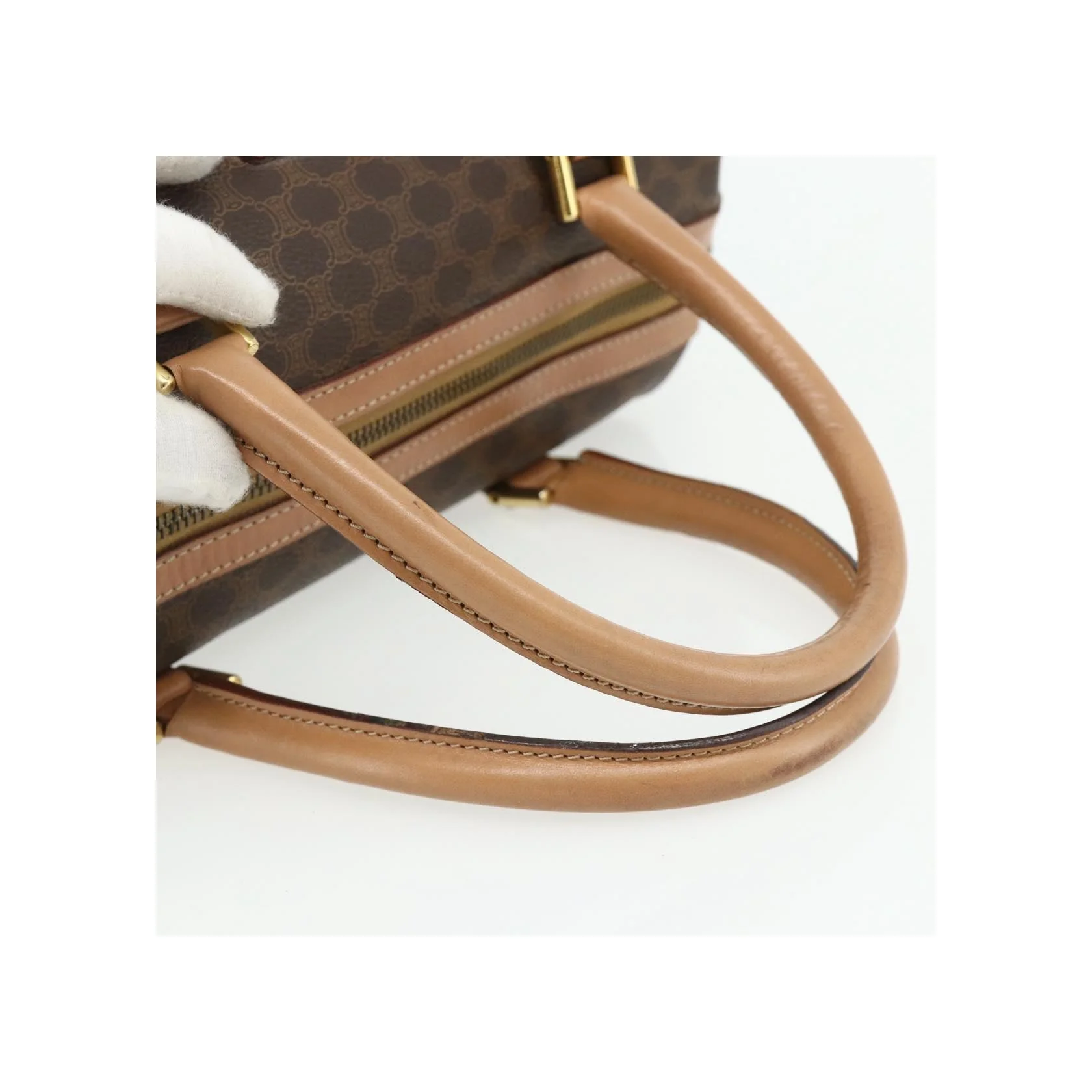 Sac Boston Celine Vintage Macadam - Brown - Image 7