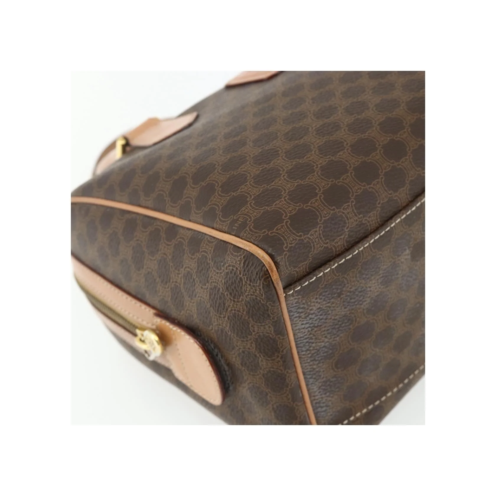 Sac Boston Celine Vintage Macadam - Brown - Image 9