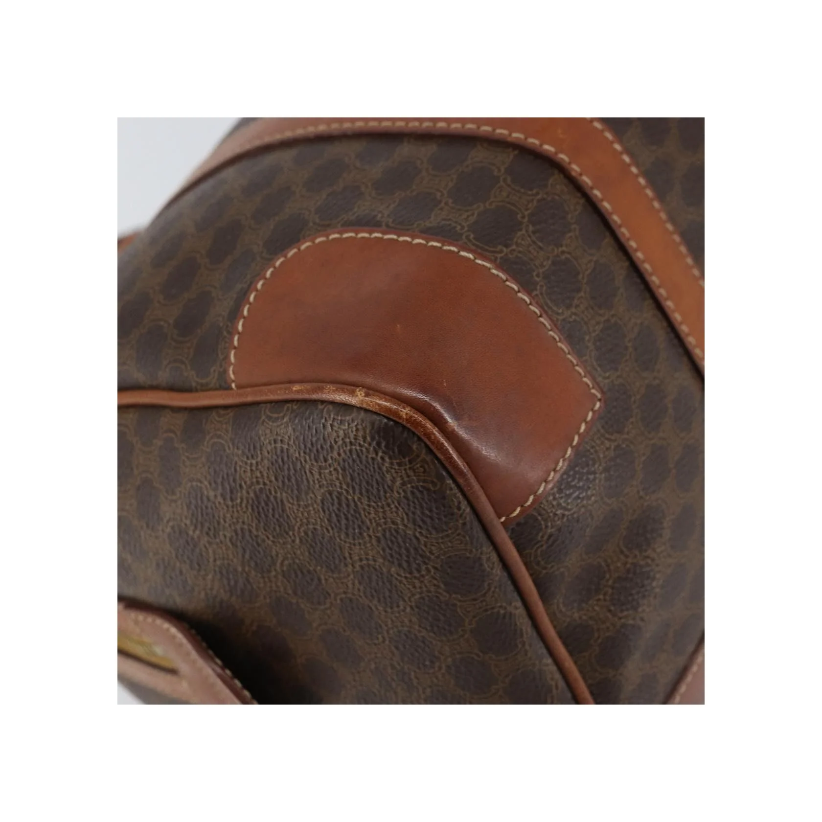 Sac Boston Celine Vintage Macadam - Brown - Image 12
