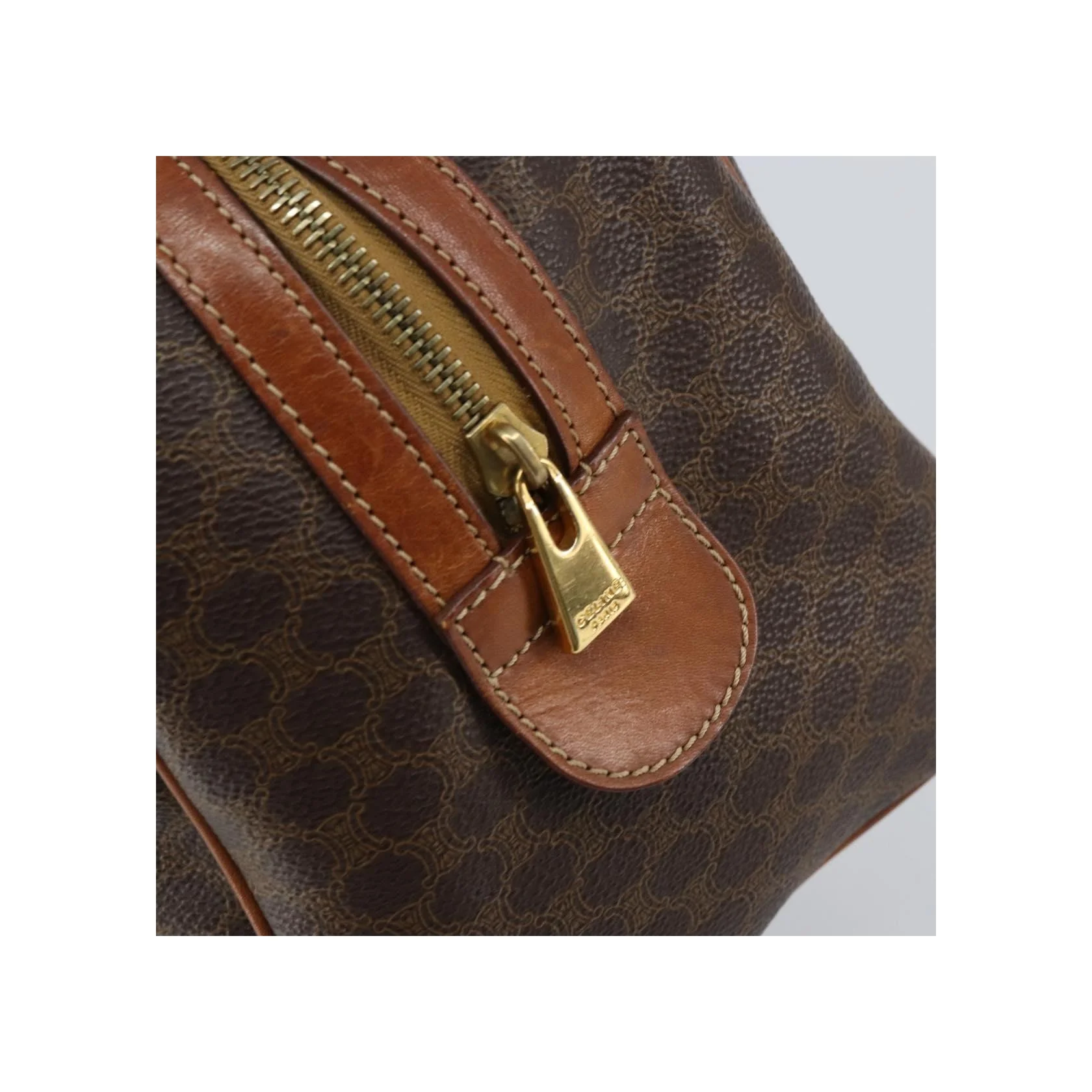 Sac Boston Celine Vintage Macadam - Brown - Image 13