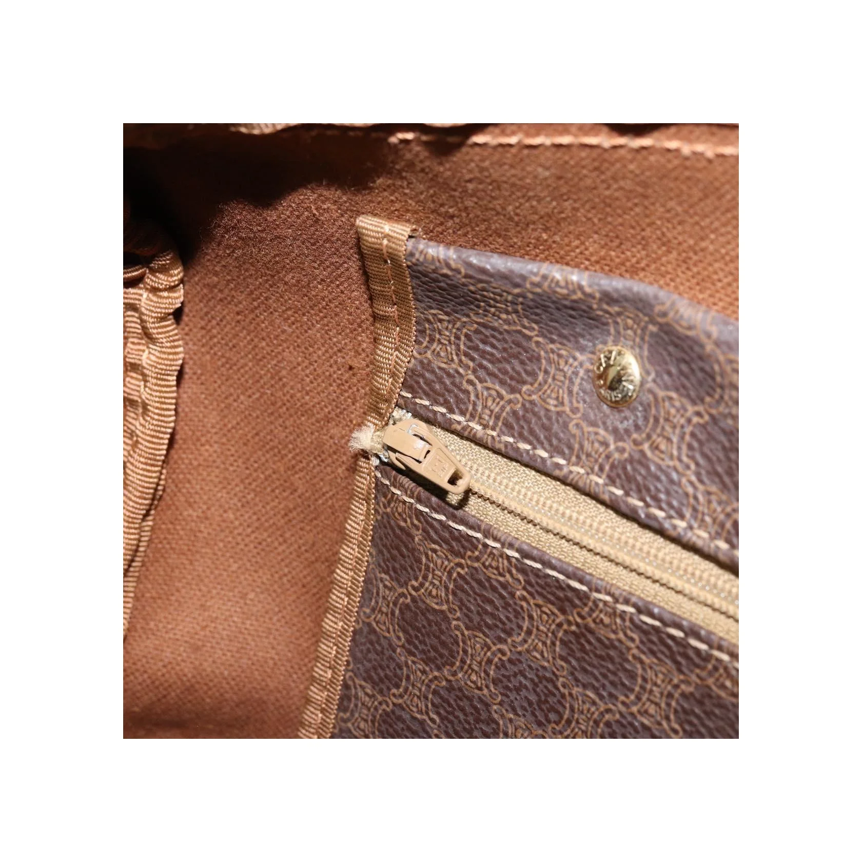 Sac Boston Celine Vintage Macadam - Brown - Image 14