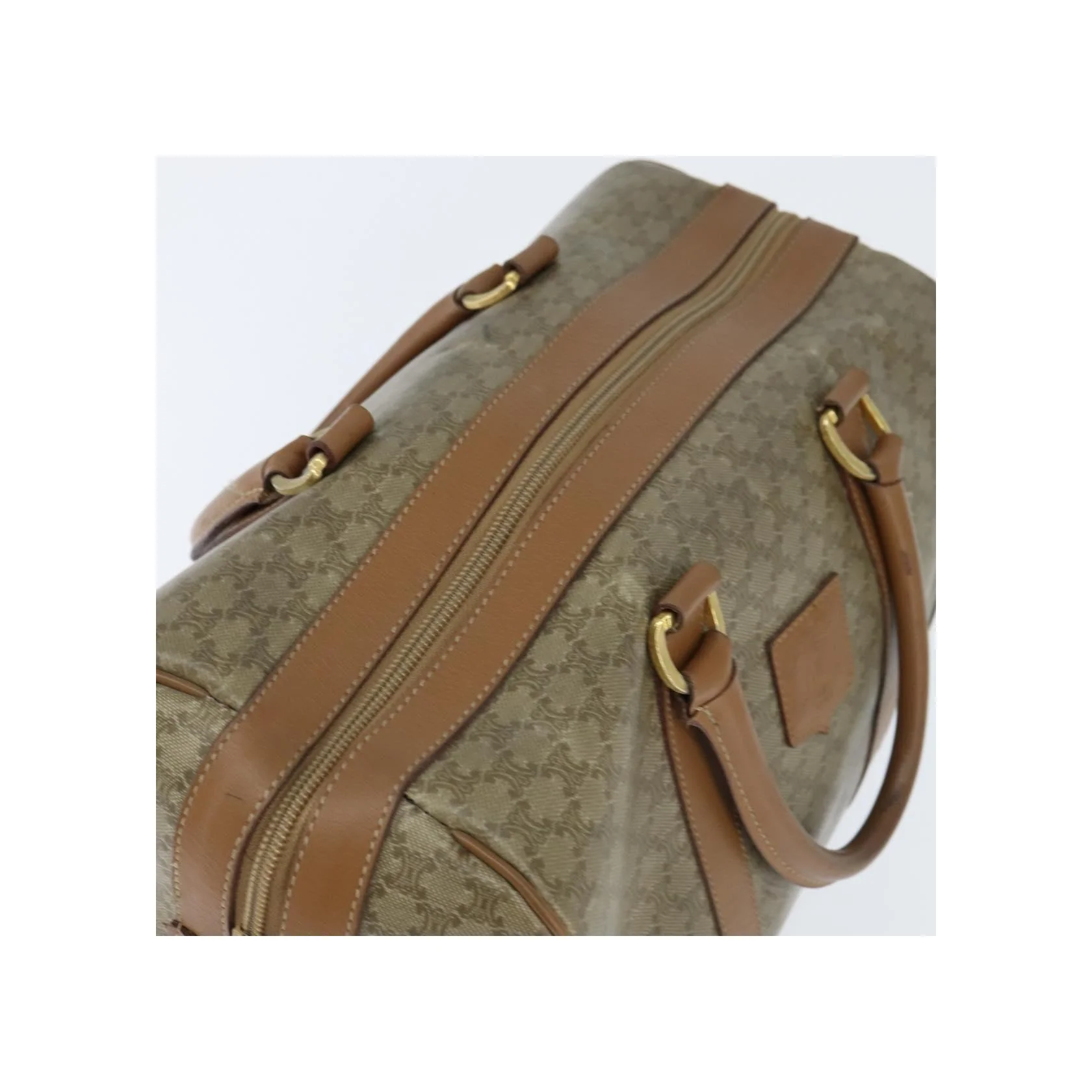 Sac Boston Celine Vintage Macadam - Beige - Image 14