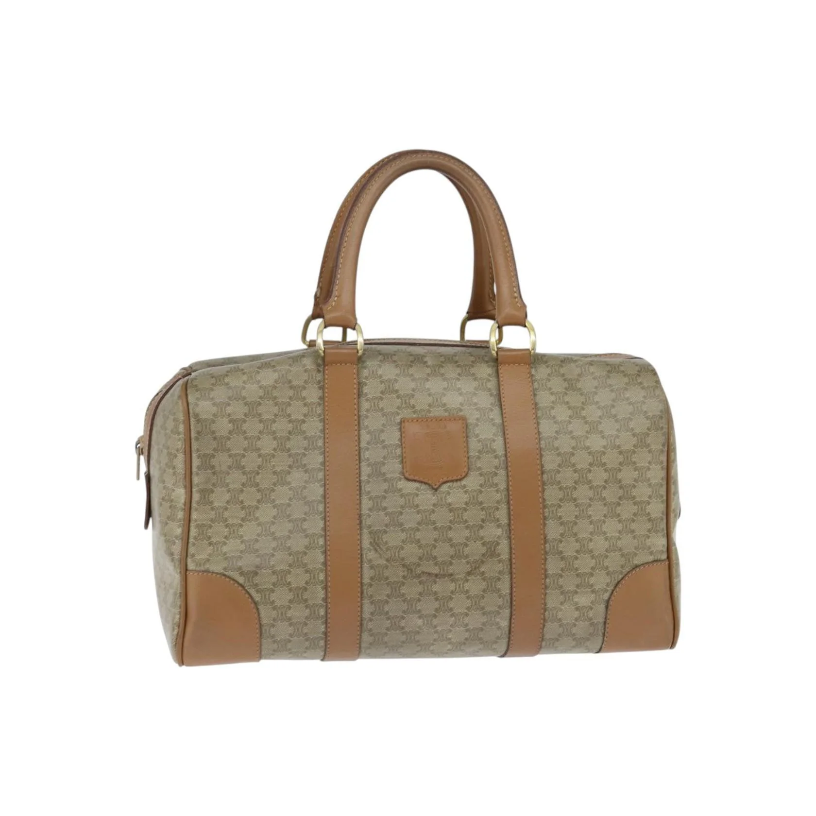 Sac Boston Celine Vintage Macadam - Beige - Image 17