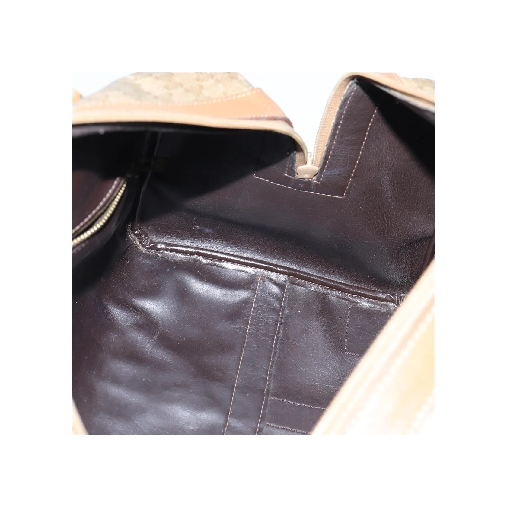 Sac Boston Celine Vintage Macadam - Beige - Image 18
