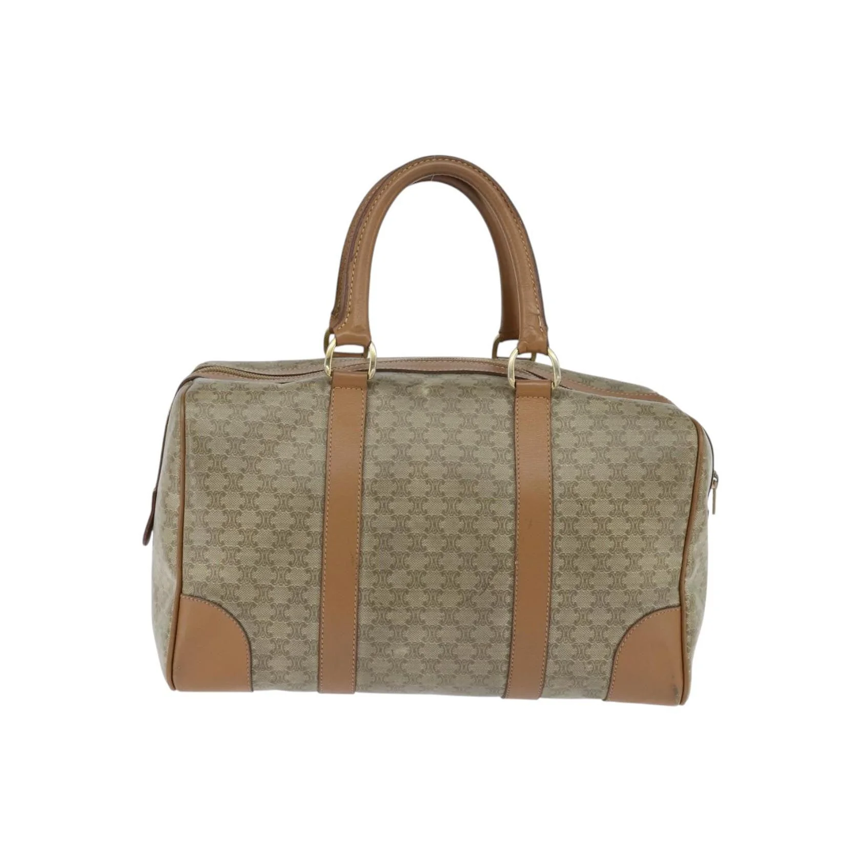 Sac Boston Celine Vintage Macadam - Beige - Image 2