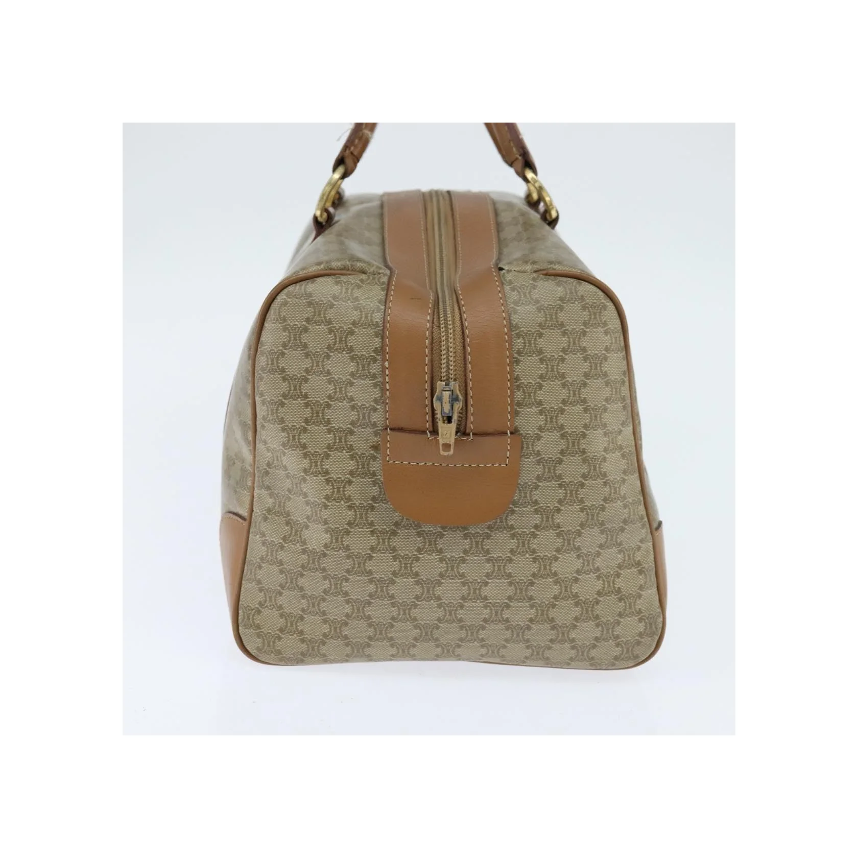 Sac Boston Celine Vintage Macadam - Beige - Image 4
