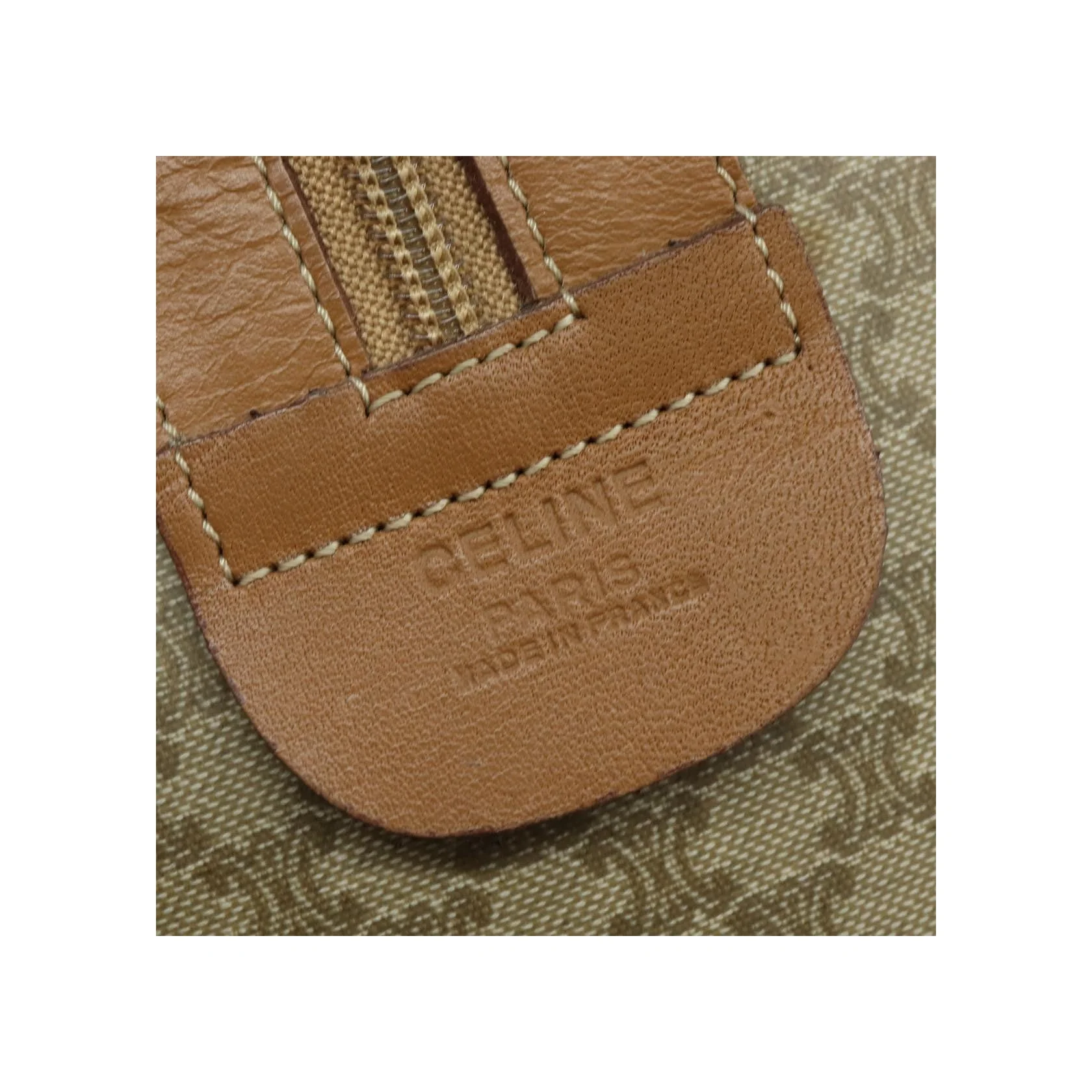 Sac Boston Celine Vintage Macadam - Beige - Image 6
