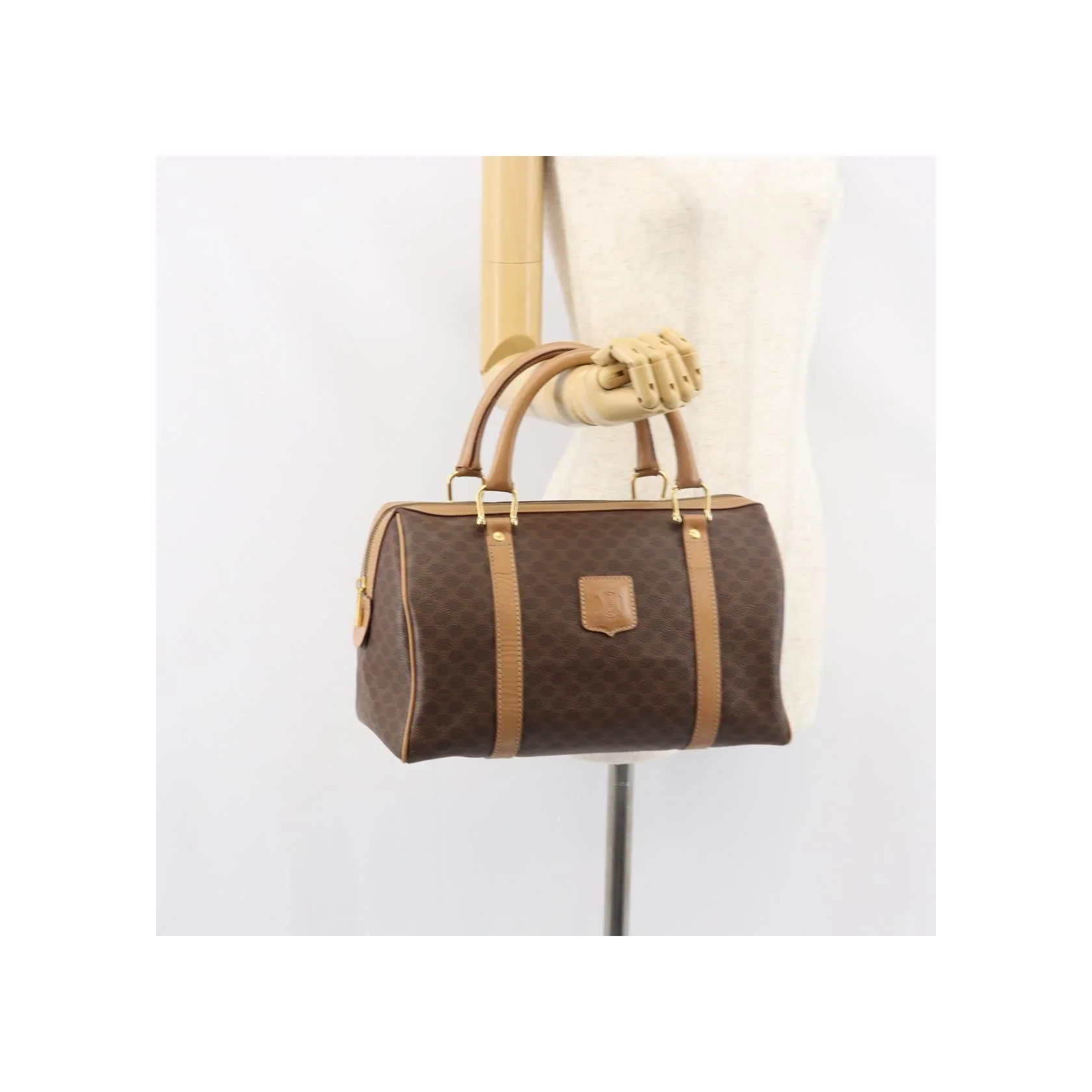 Sac Boston Celine Vintage Macadam - Brown - Image 13