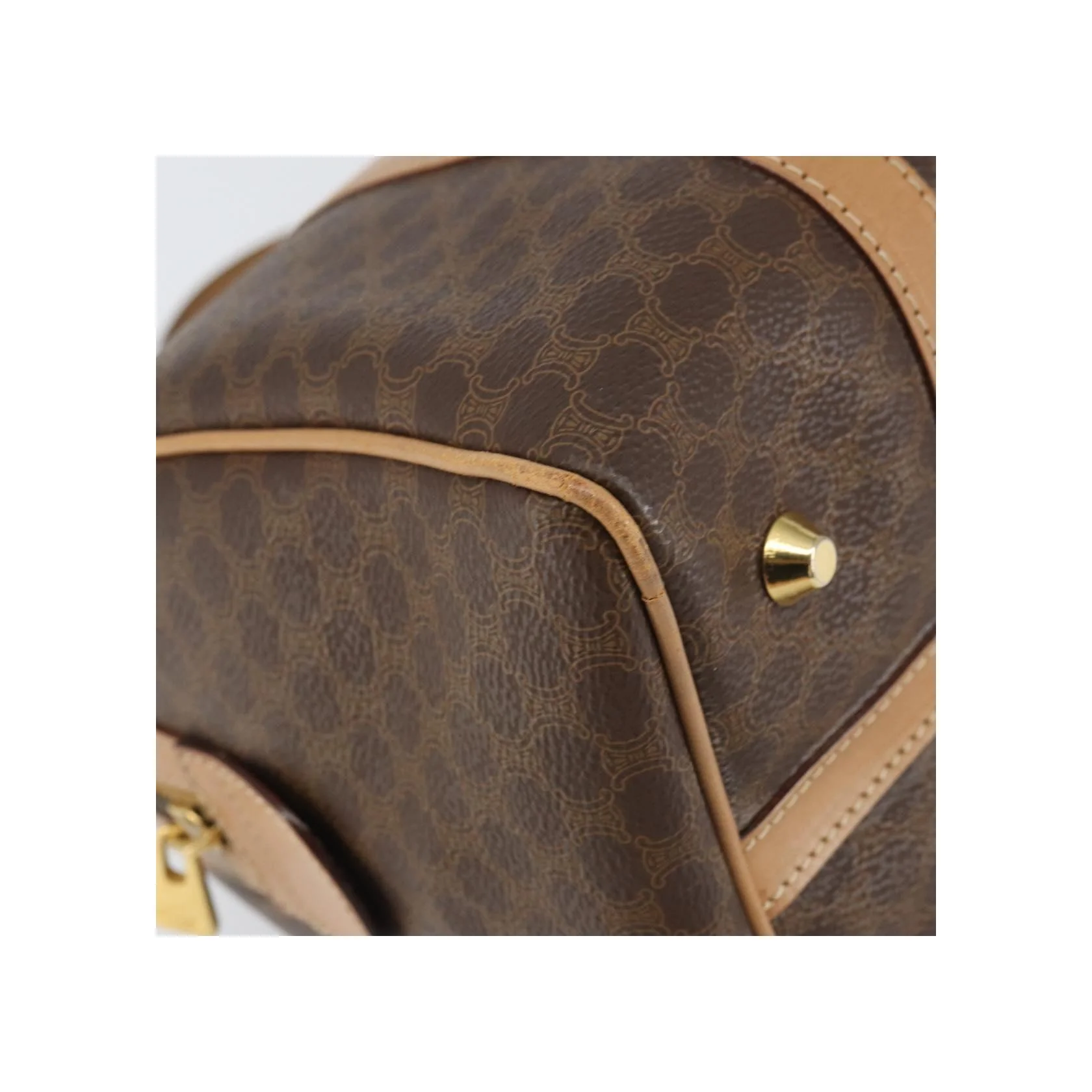 Sac Boston Celine Vintage Macadam - Brown - Image 8