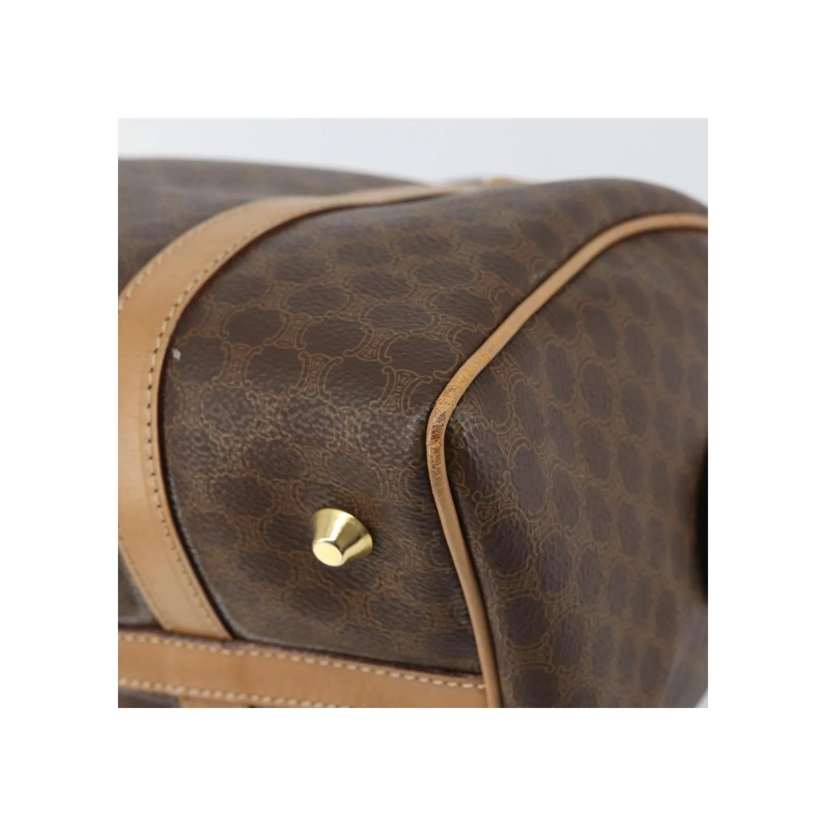 Sac Boston Celine Vintage Macadam - Brown - Image 9