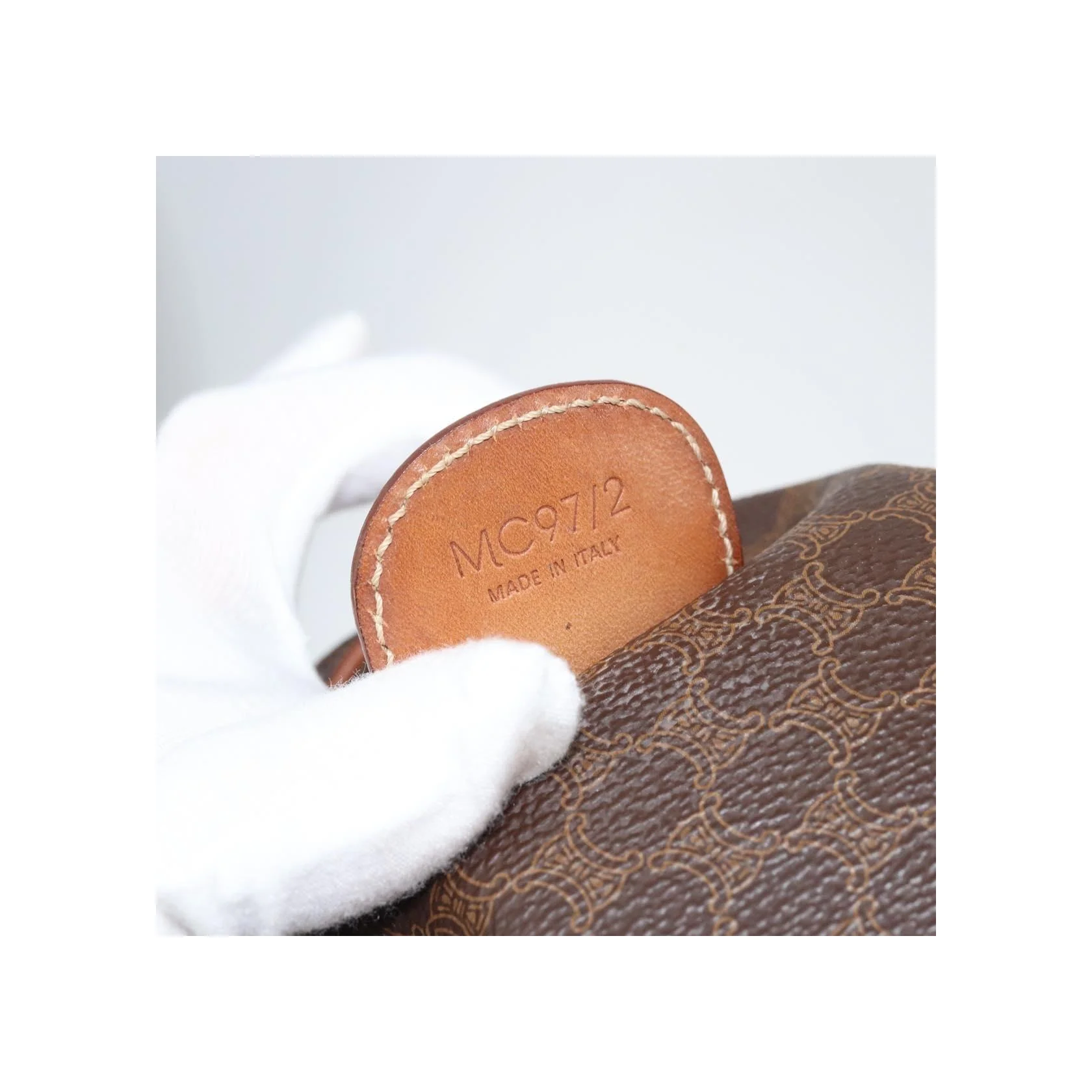 Sac Boston Celine Vintage Macadam - Brown - Image 7