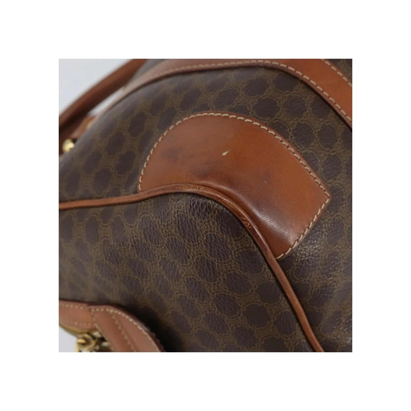 Sac Boston Celine Vintage Macadam - Brown - Image 9