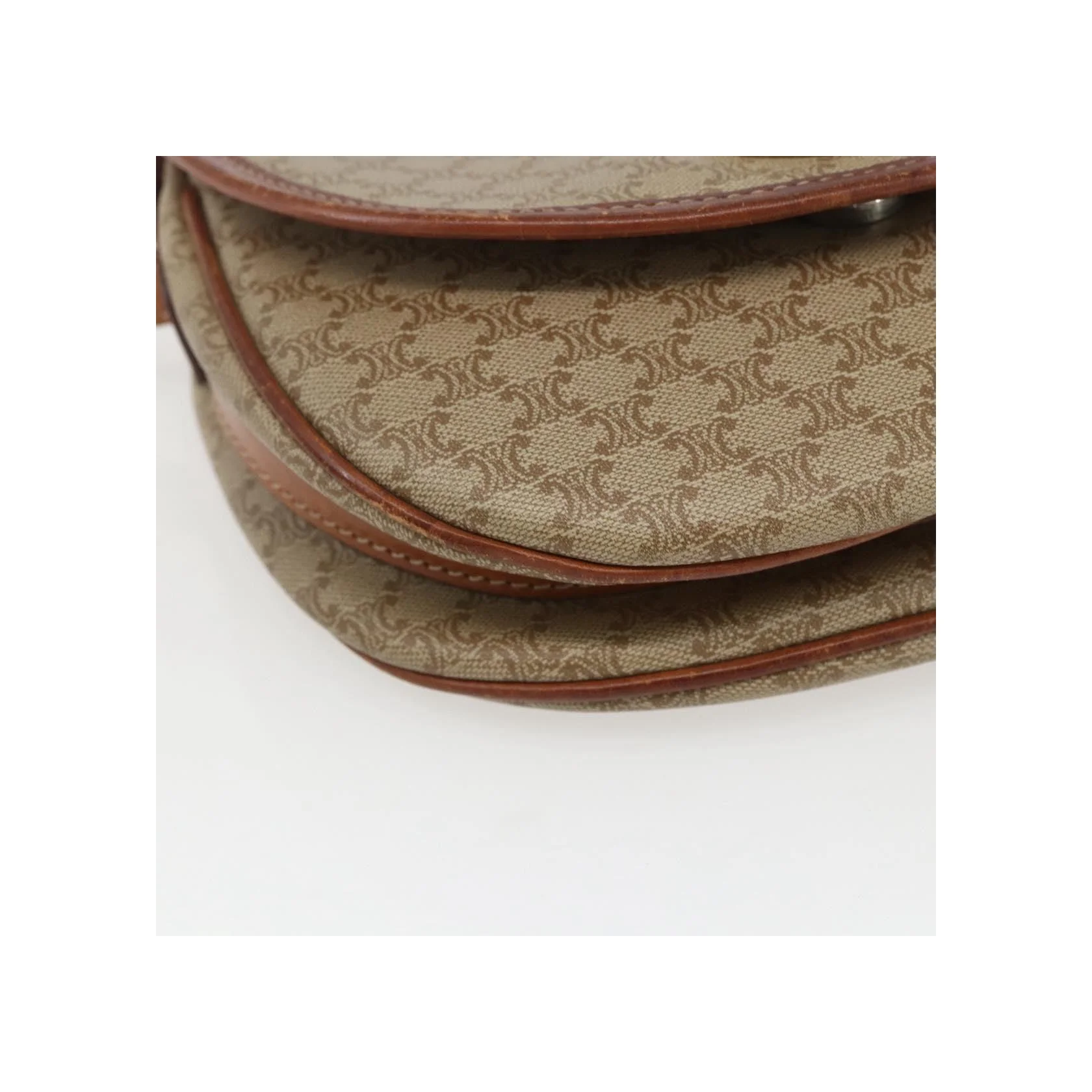 Sac À Bandoulière Celine Vintage Macadam Circle Logo - Beige - Image 10
