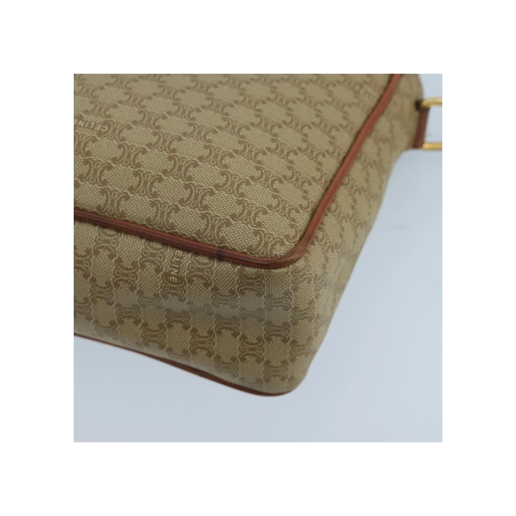 Sac À Bandoulière Celine Vintage Macadam Circle Logo - Beige - Image 11