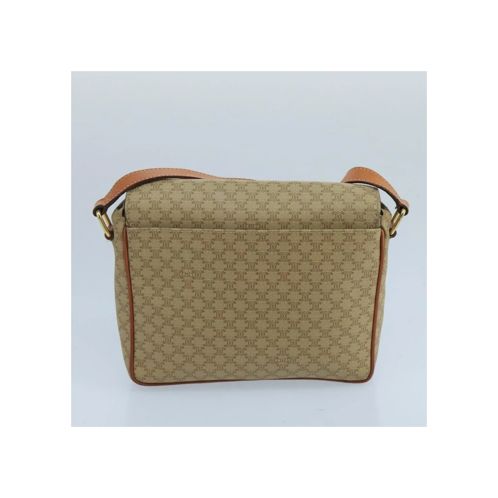 Sac À Bandoulière Celine Vintage Macadam Circle Logo - Beige - Image 2