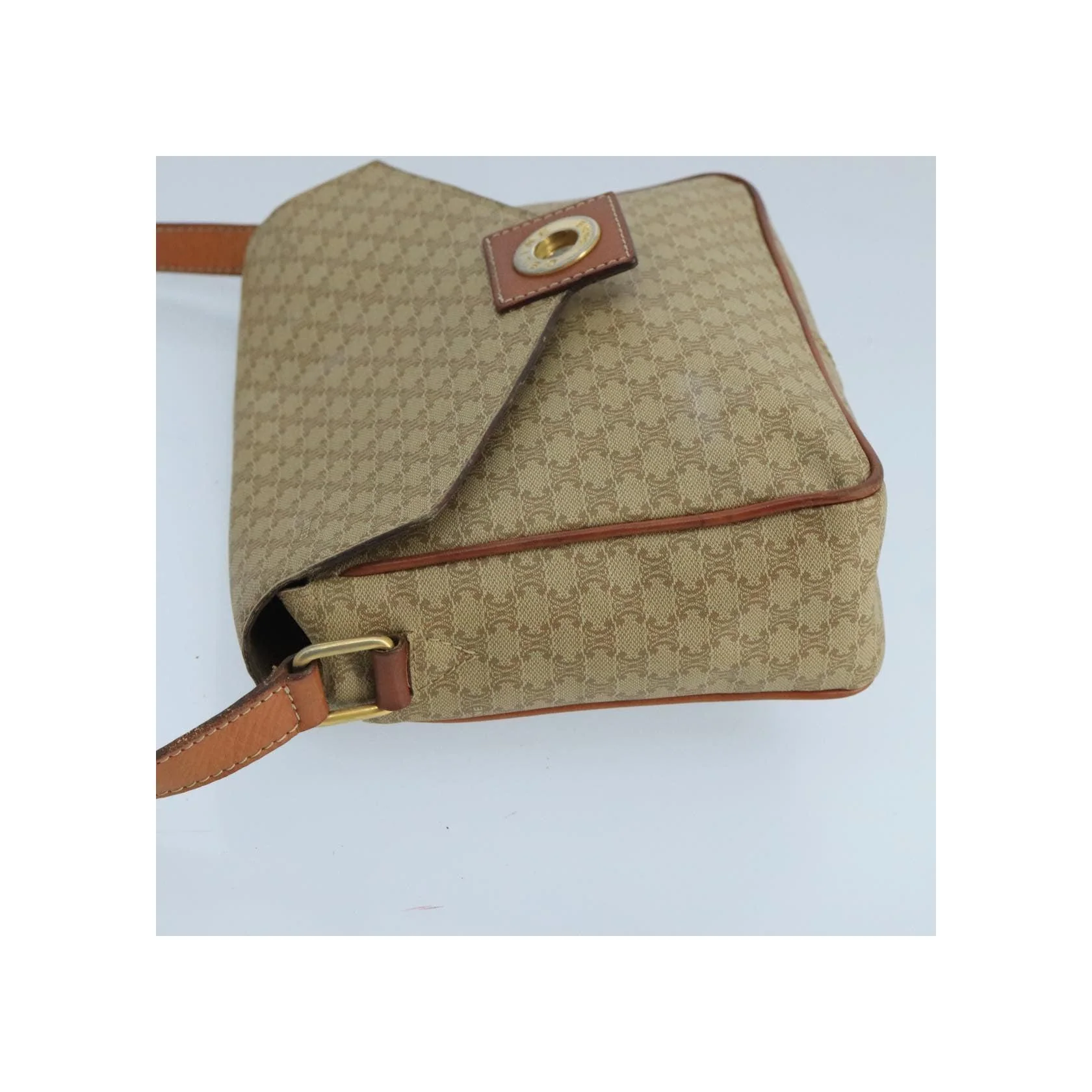 Sac À Bandoulière Celine Vintage Macadam Circle Logo - Beige - Image 3