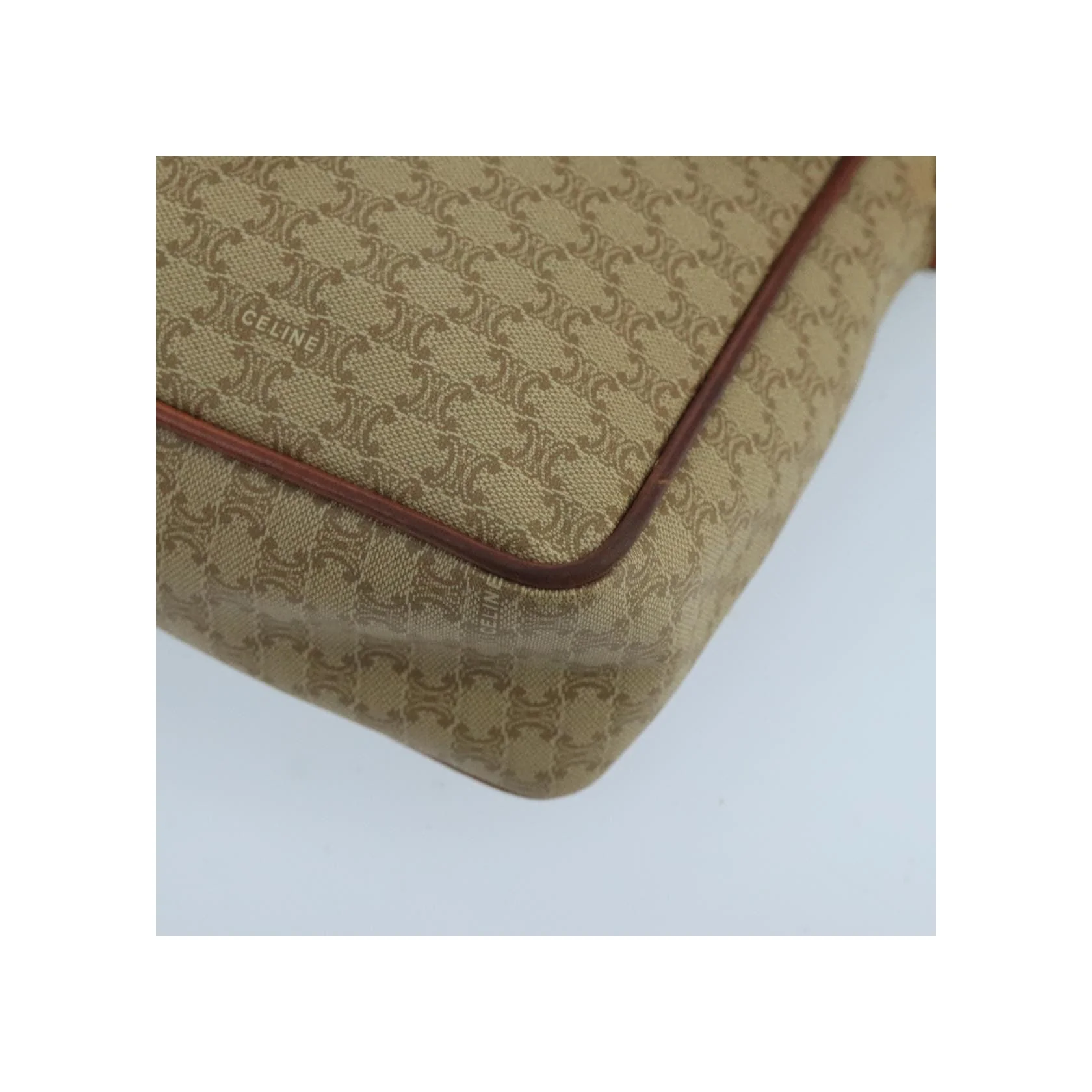 Sac À Bandoulière Celine Vintage Macadam Circle Logo - Beige - Image 9