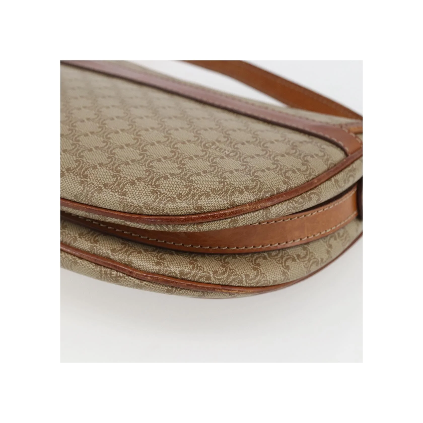 Sac À Bandoulière Celine Vintage Macadam Circle Logo - Beige - Image 11