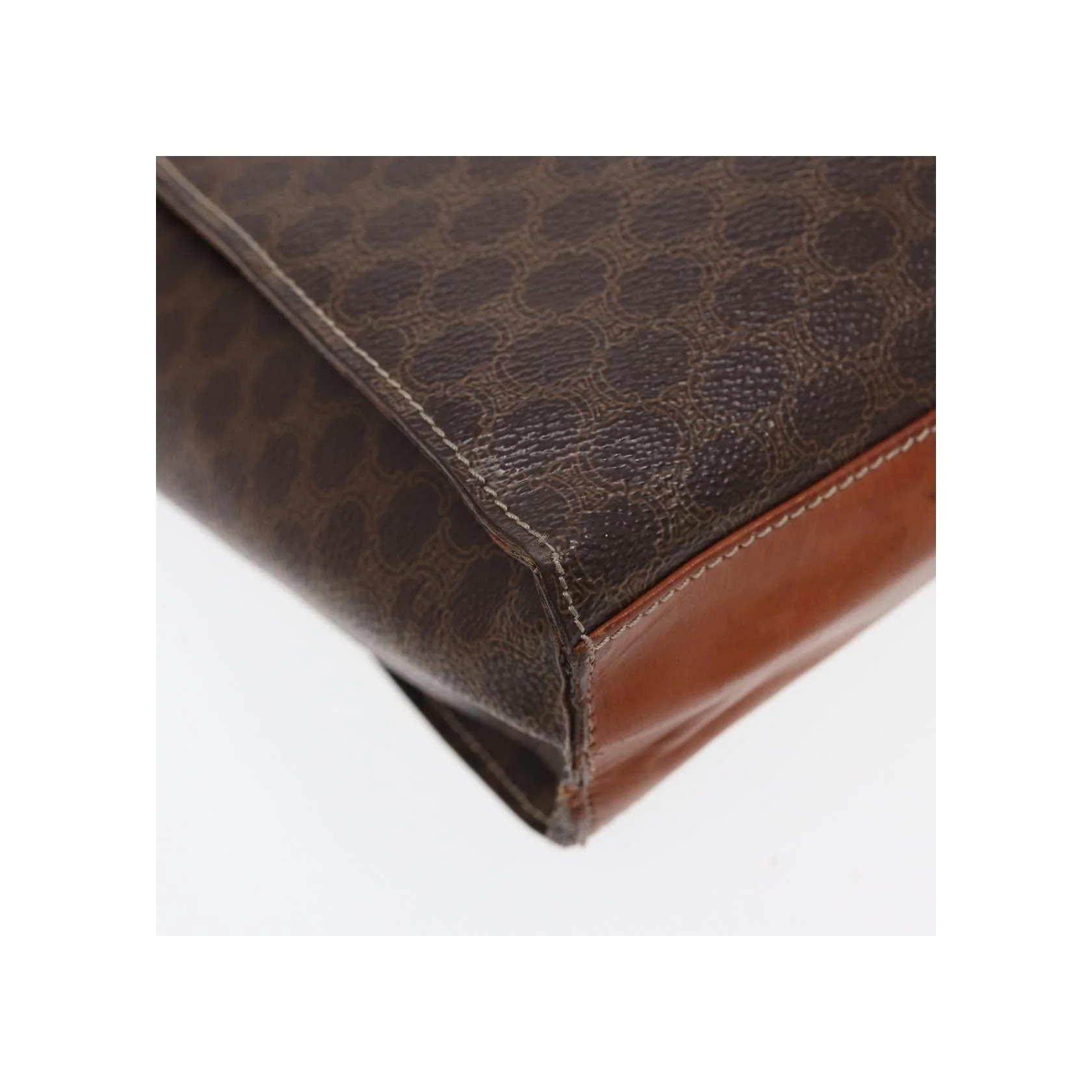 Sac À Bandoulière Celine Vintage Macadam Circle Logo - Brown - Image 11