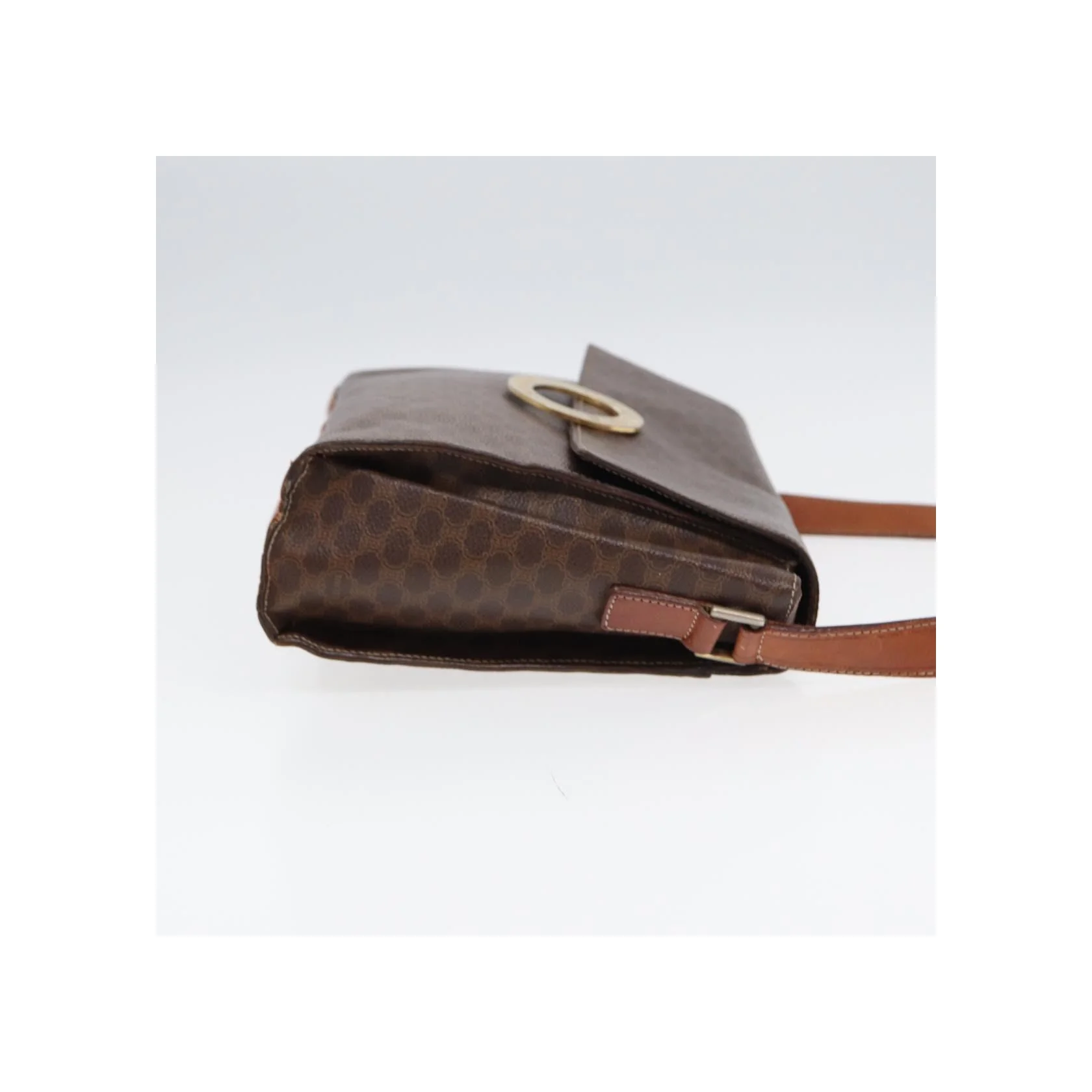 Sac À Bandoulière Celine Vintage Macadam Circle Logo - Brown - Image 3