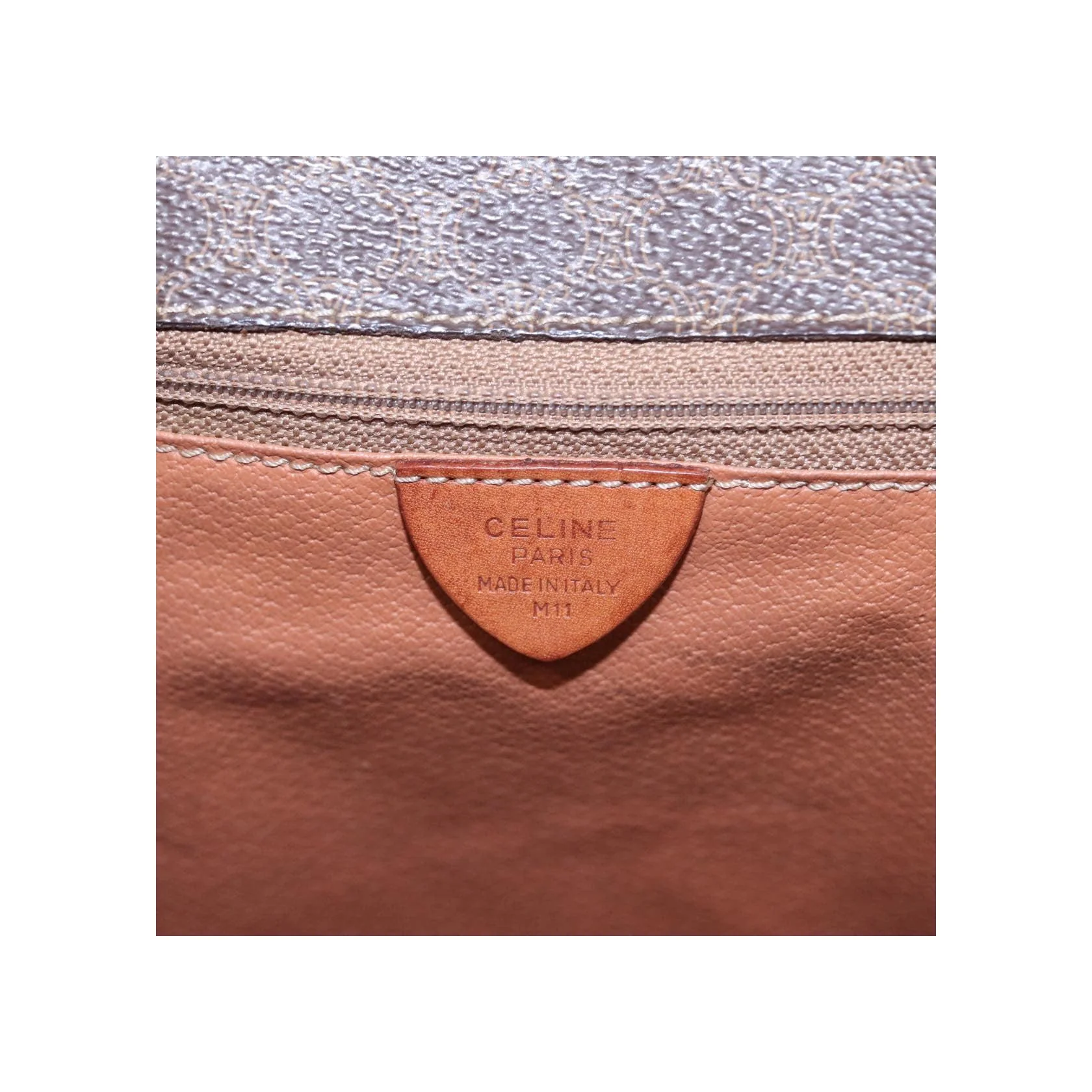 Sac À Bandoulière Celine Vintage Macadam Circle Logo - Brown - Image 6