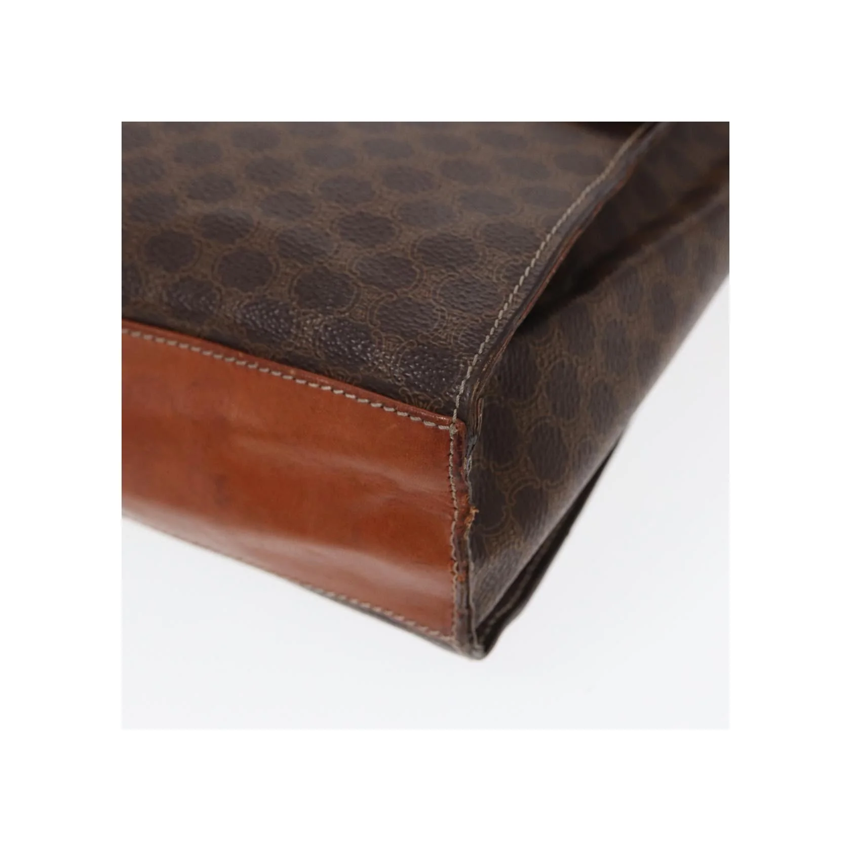 Sac À Bandoulière Celine Vintage Macadam Circle Logo - Brown - Image 8