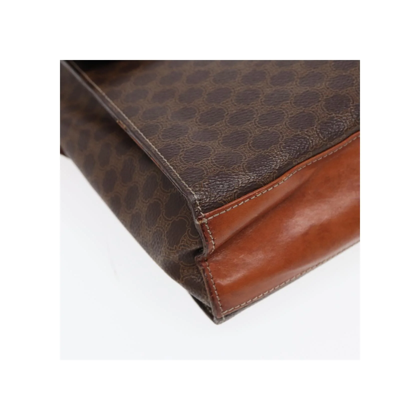 Sac À Bandoulière Celine Vintage Macadam Circle Logo - Brown - Image 9
