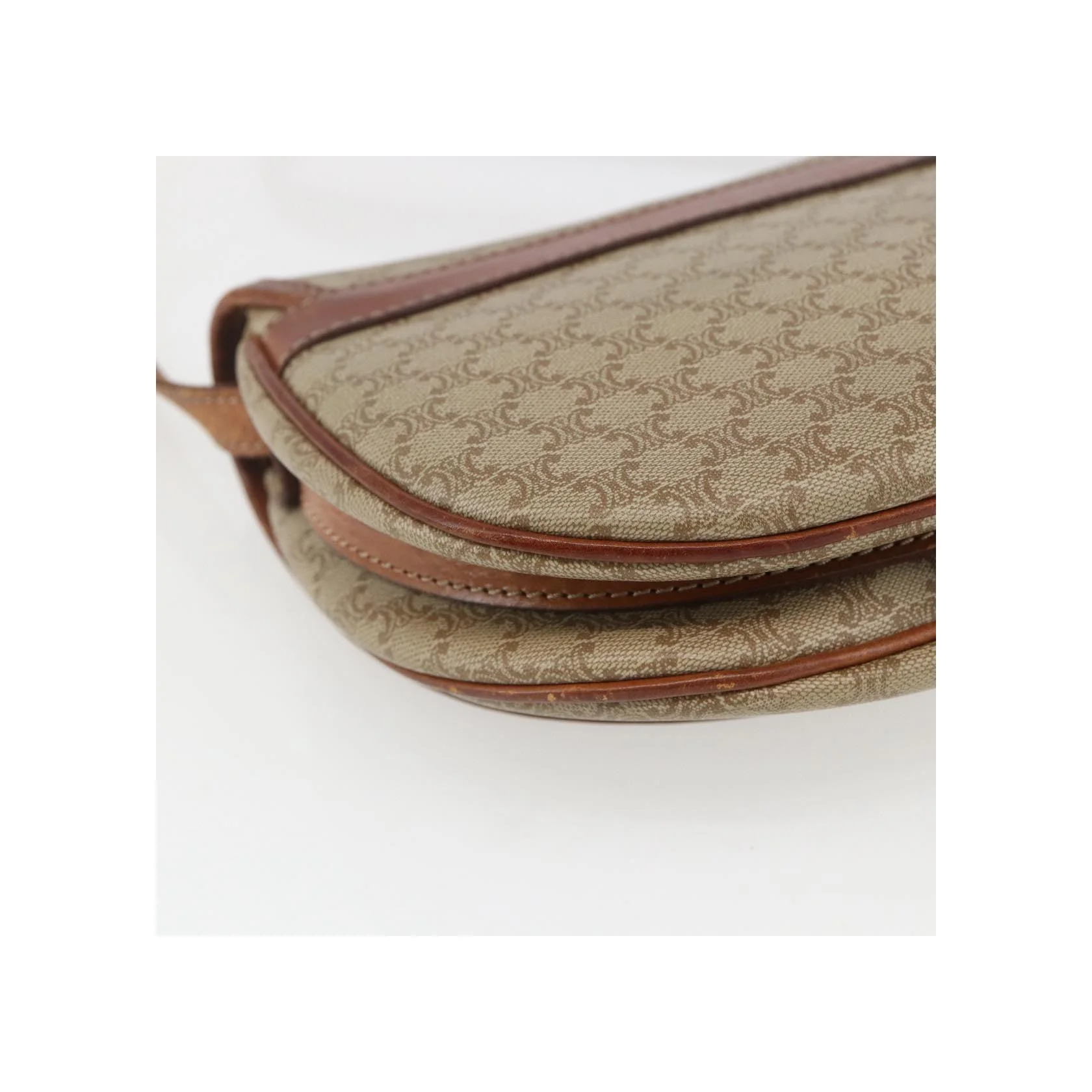 Sac À Bandoulière Celine Vintage Macadam Circle Logo - Beige - Image 12