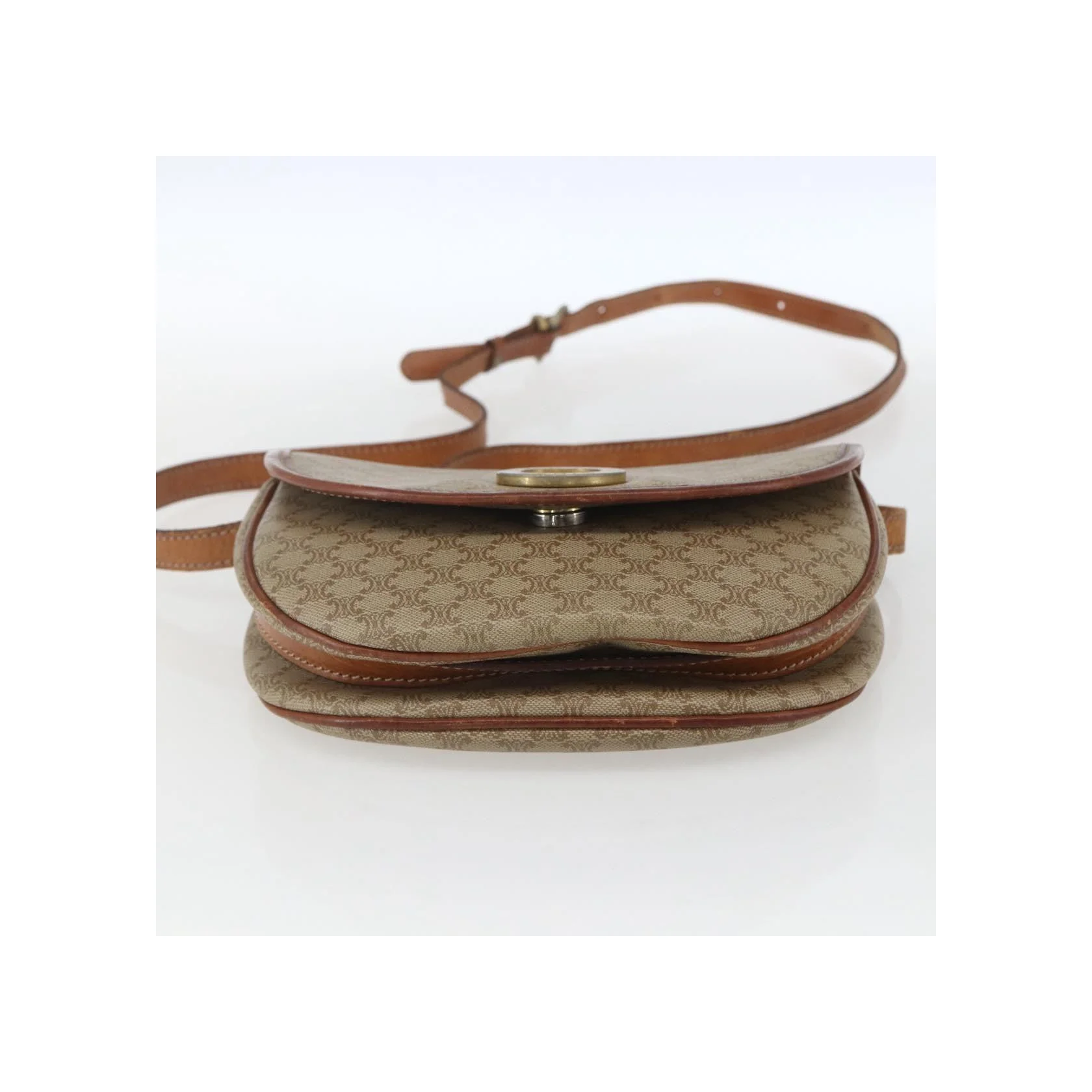 Sac À Bandoulière Celine Vintage Macadam Circle Logo - Beige - Image 16