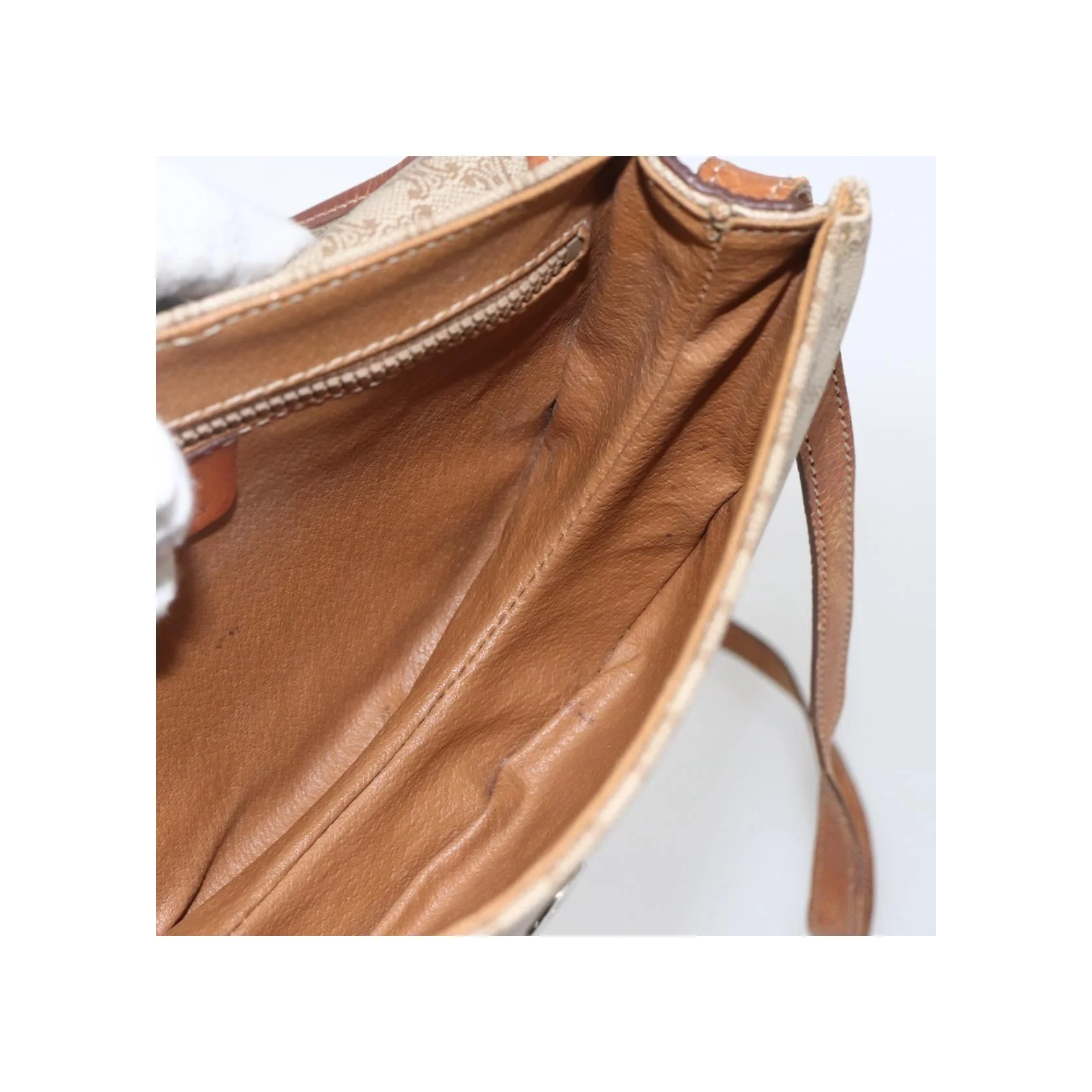 Sac À Bandoulière Celine Vintage Macadam Circle Logo - Beige - Image 18