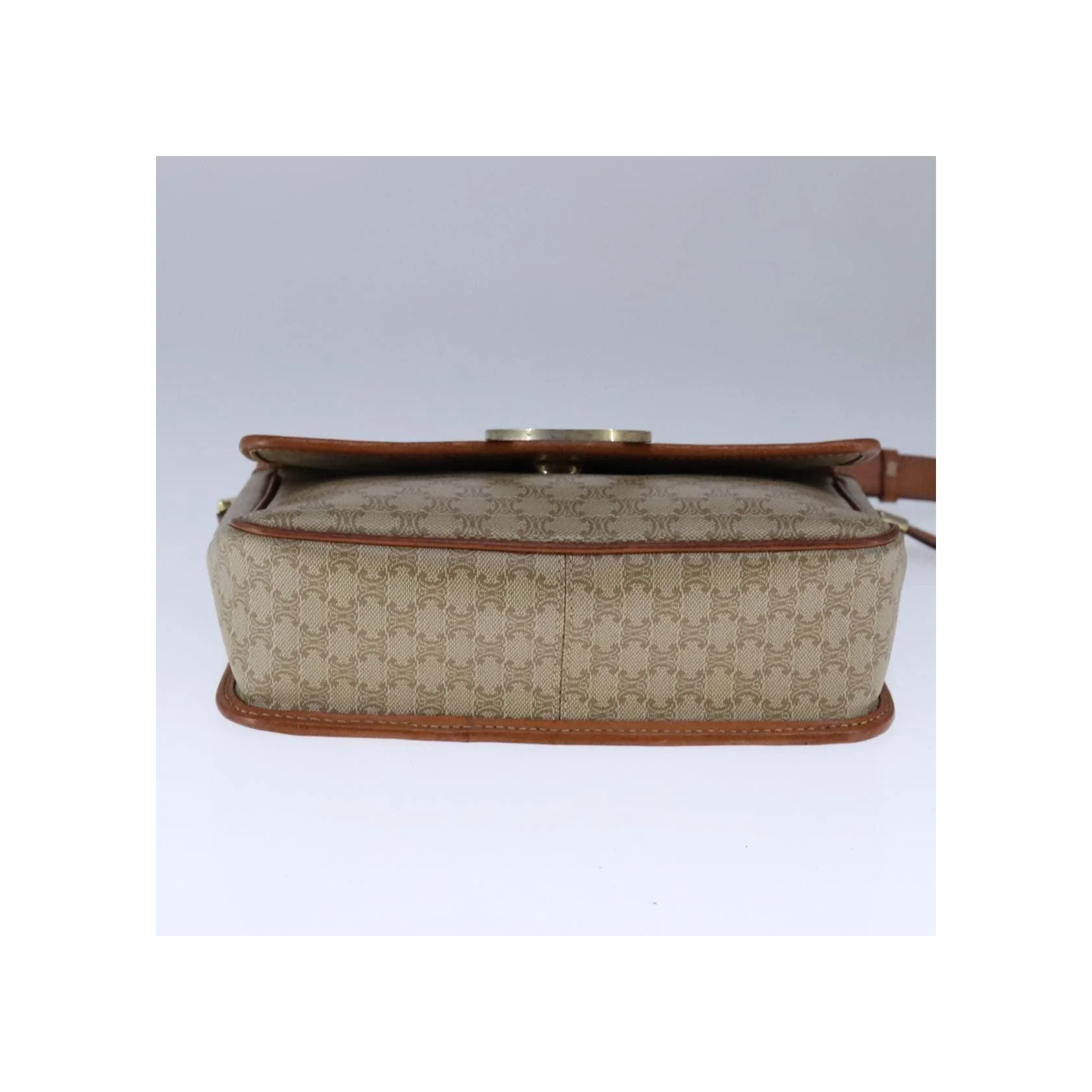 Sac À Bandoulière Celine Vintage Macadam Circle Logo - Beige - Image 14