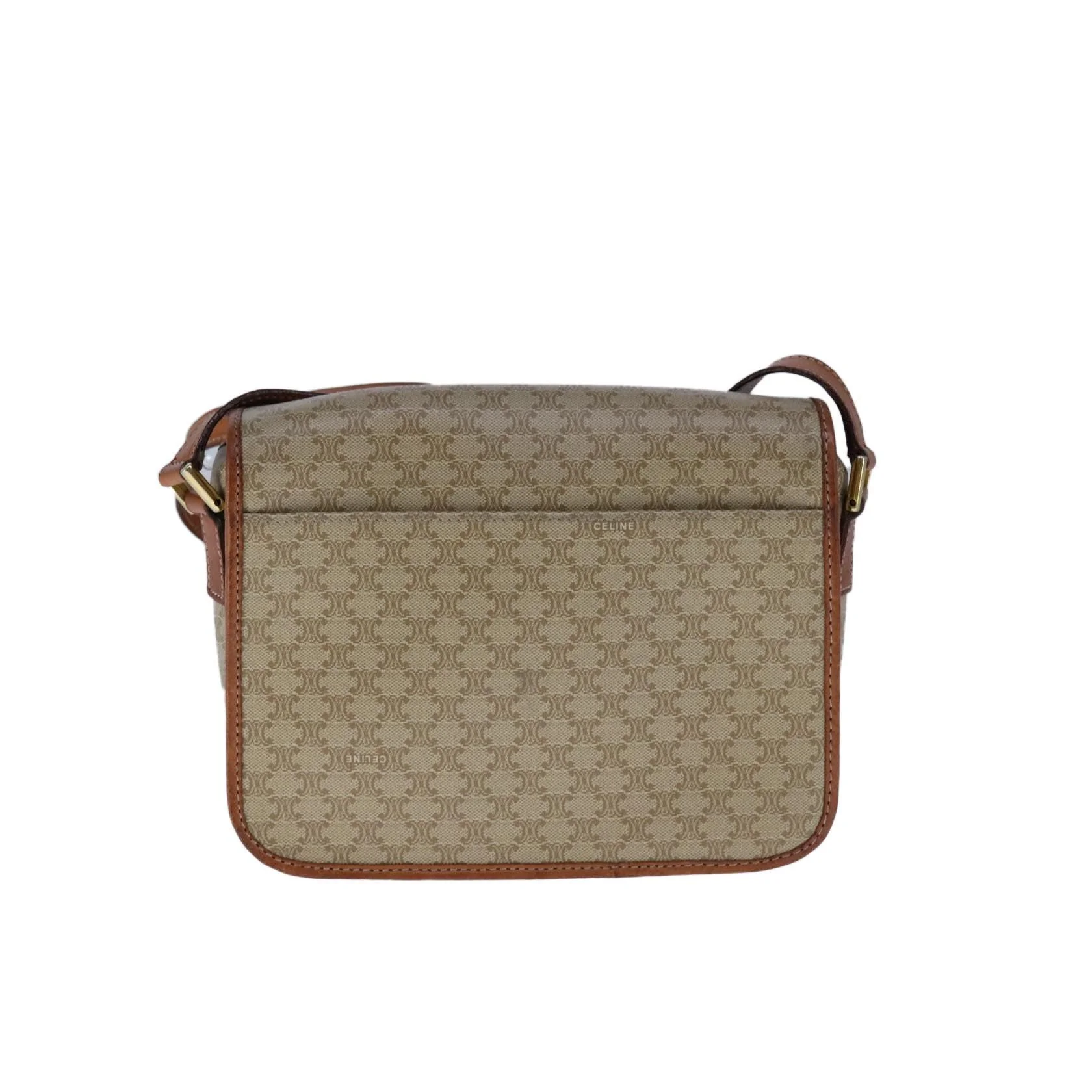 Sac À Bandoulière Celine Vintage Macadam Circle Logo - Beige - Image 2