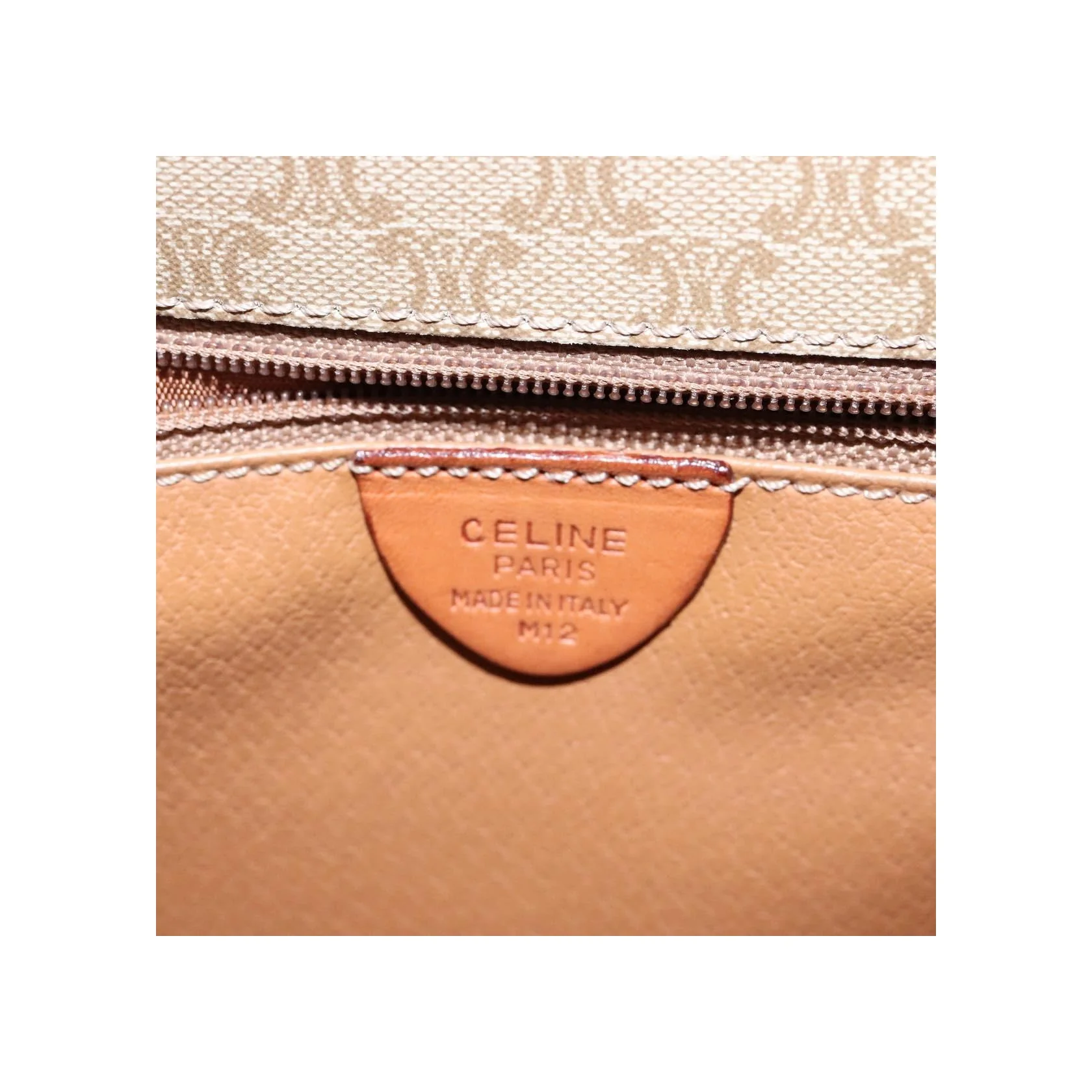 Sac À Bandoulière Celine Vintage Macadam Circle Logo - Beige - Image 6