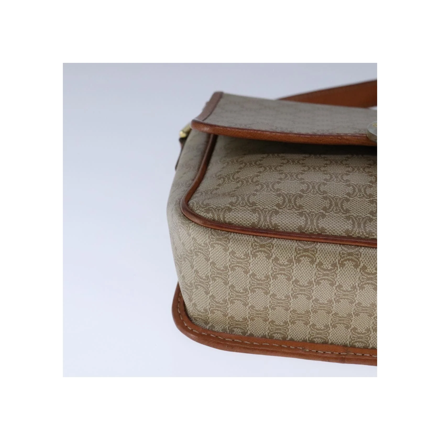 Sac À Bandoulière Celine Vintage Macadam Circle Logo - Beige - Image 8