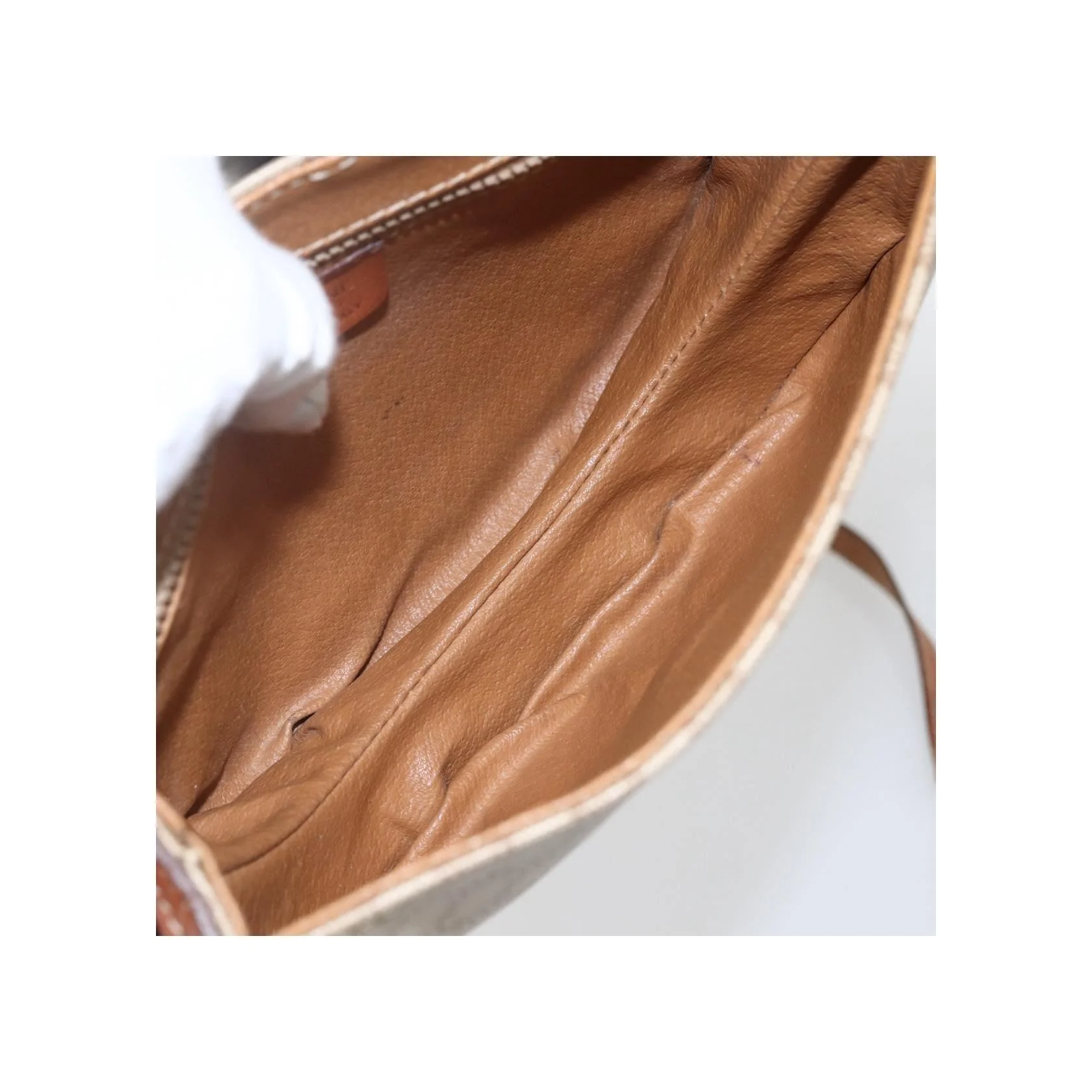 Sac À Bandoulière Celine Vintage Macadam Circle Logo - Beige - Image 5