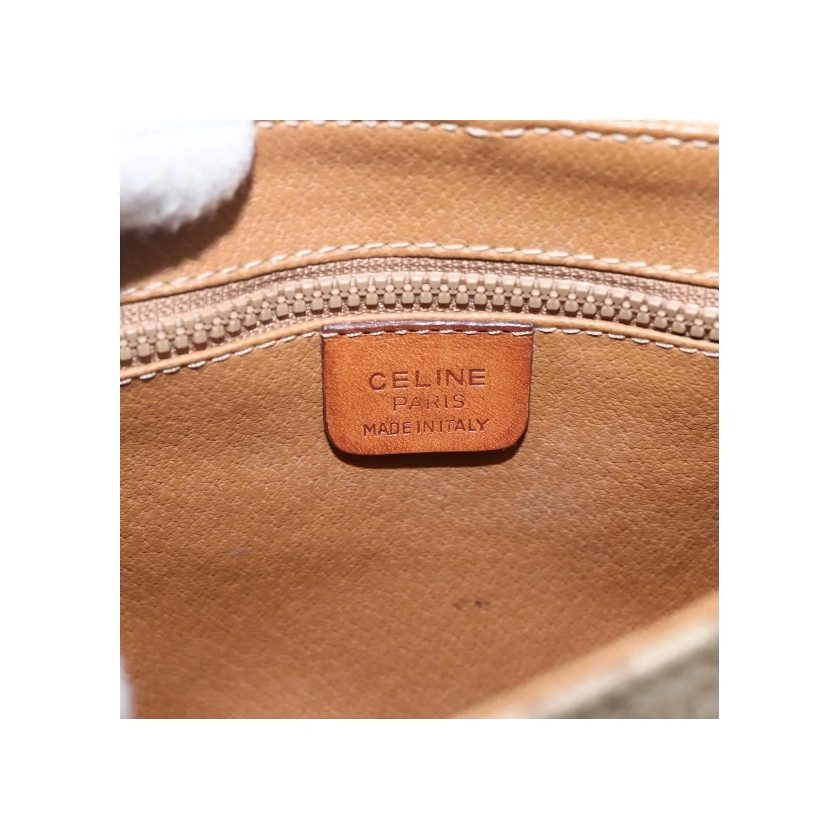 Sac À Bandoulière Celine Vintage Macadam Circle Logo - Beige - Image 6