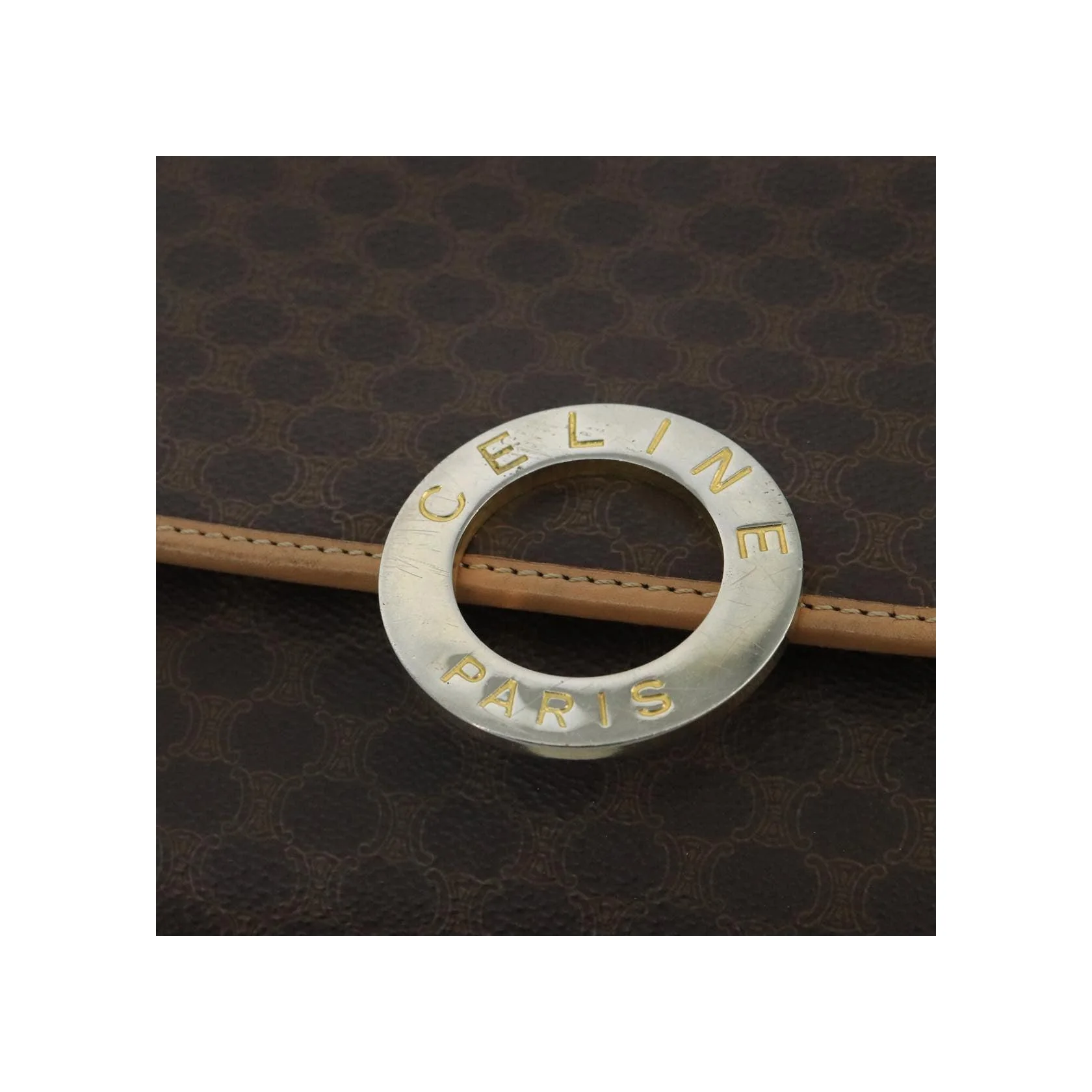 Sac À Bandoulière Celine Vintage Macadam Circle Logo - Brown - Image 20