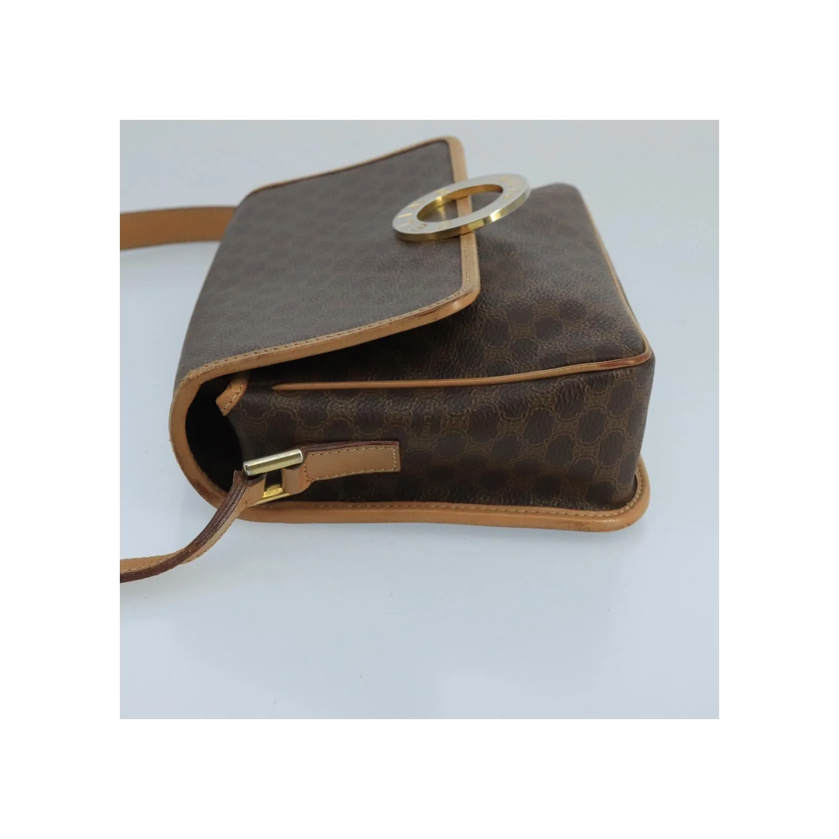 Sac À Bandoulière Celine Vintage Macadam Circle Logo - Brown - Image 3