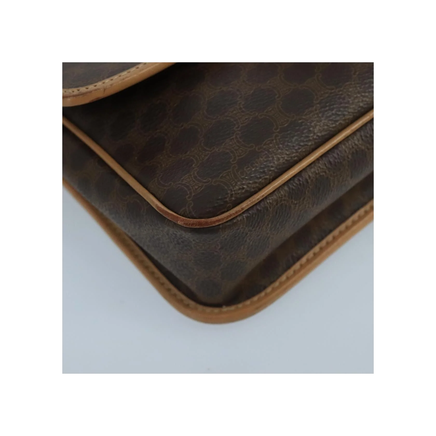 Sac À Bandoulière Celine Vintage Macadam Circle Logo - Brown - Image 9