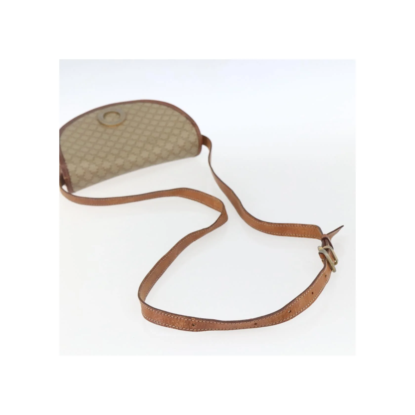 Sac À Bandoulière Celine Vintage Macadam Circle Logo - Beige - Image 8