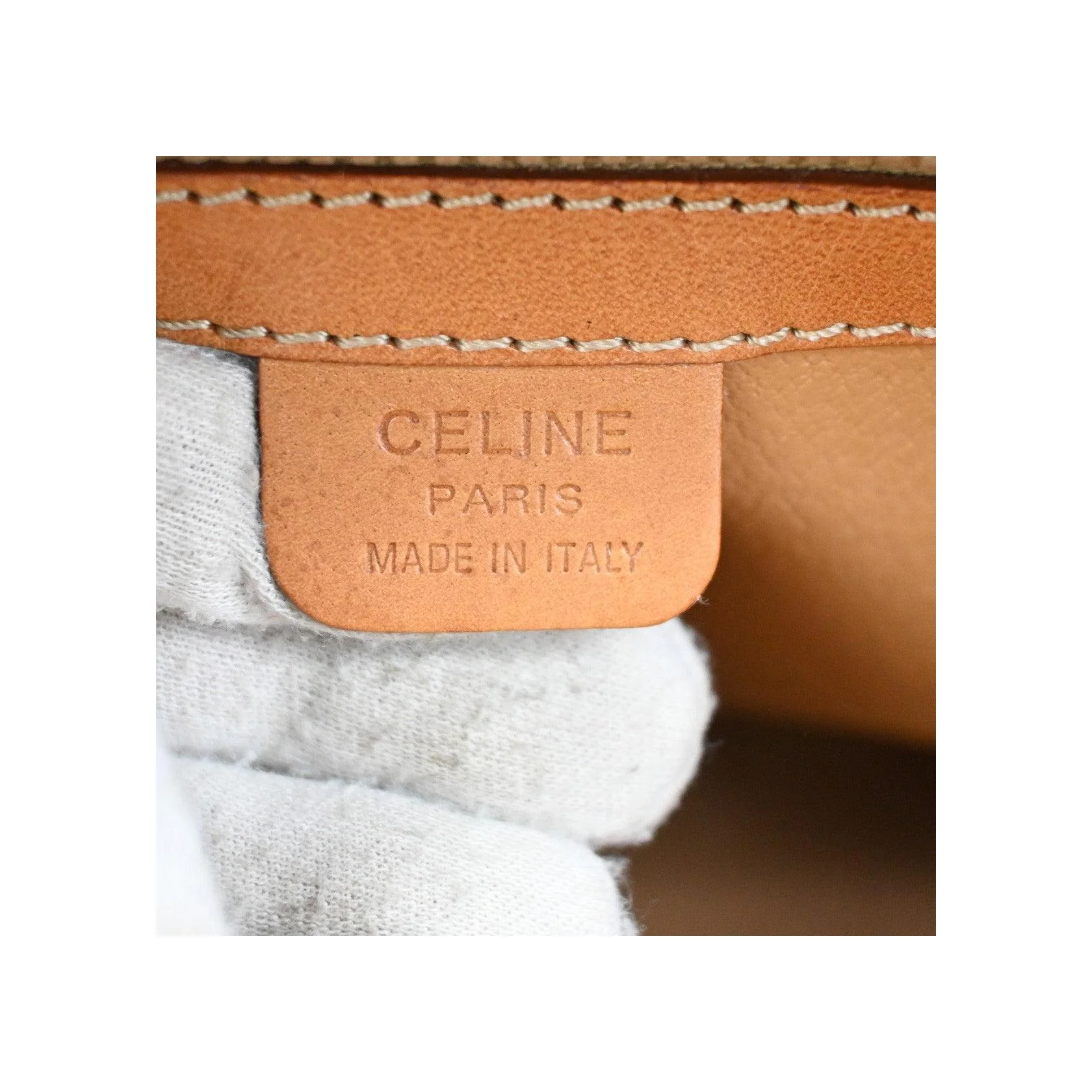 Sac À Main Celine Vintage Macadam - Brown - Image 6