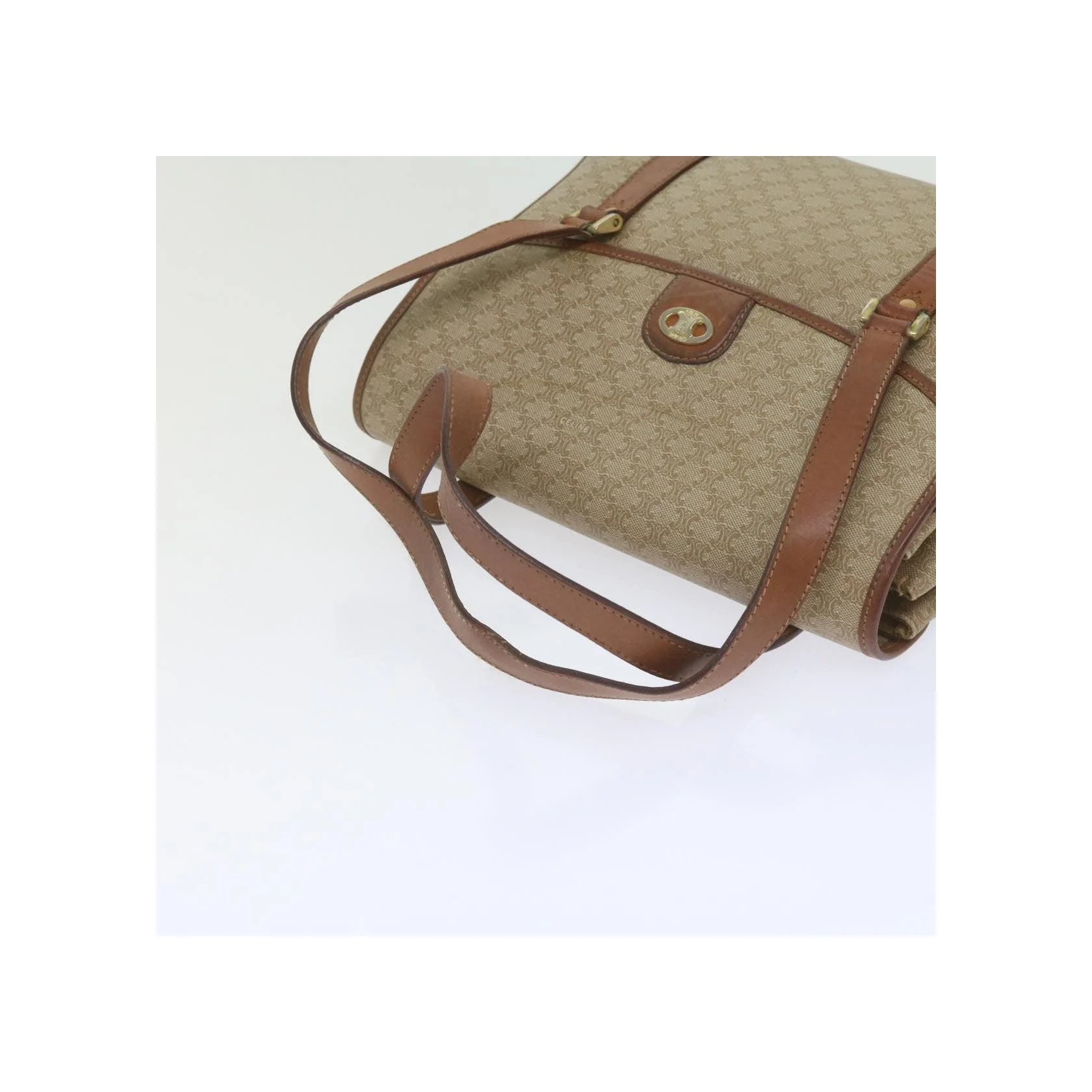 Sac À Main Celine Vintage Macadam - Beige - Image 12