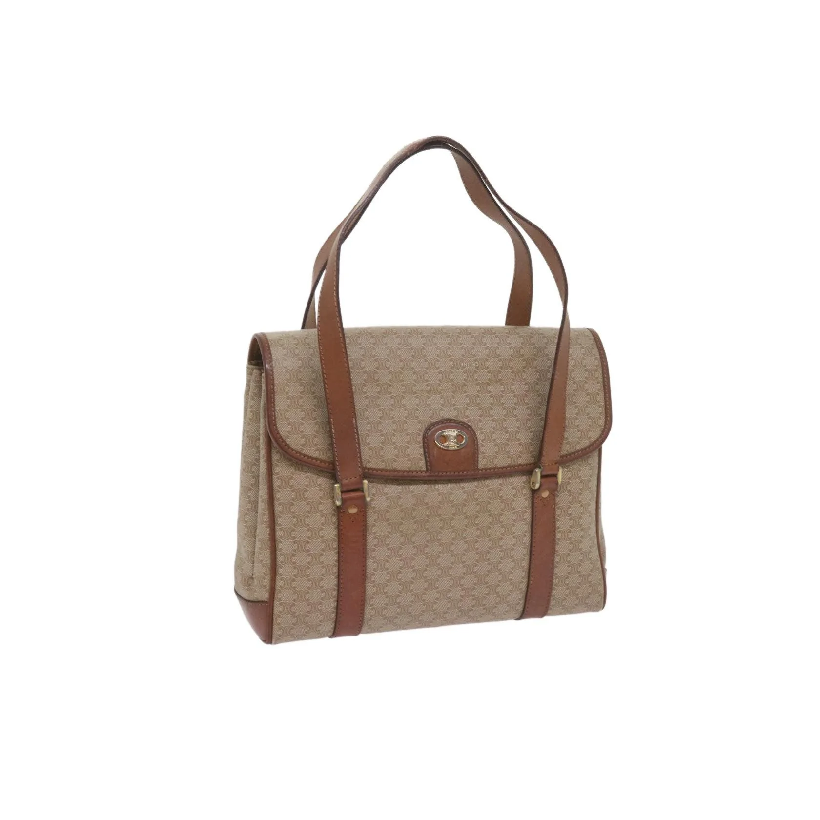 Sac À Main Celine Vintage Macadam - Beige - Image 15