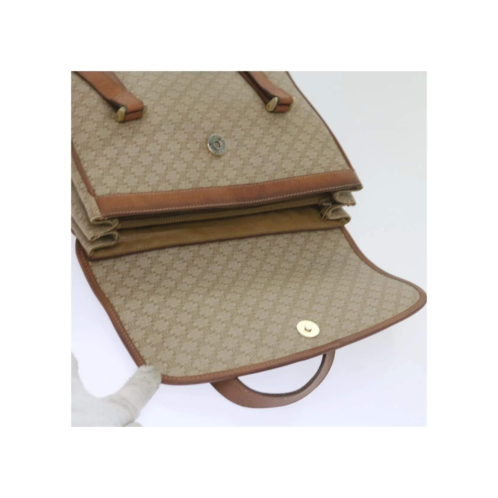 Sac À Main Celine Vintage Macadam - Beige - Image 16