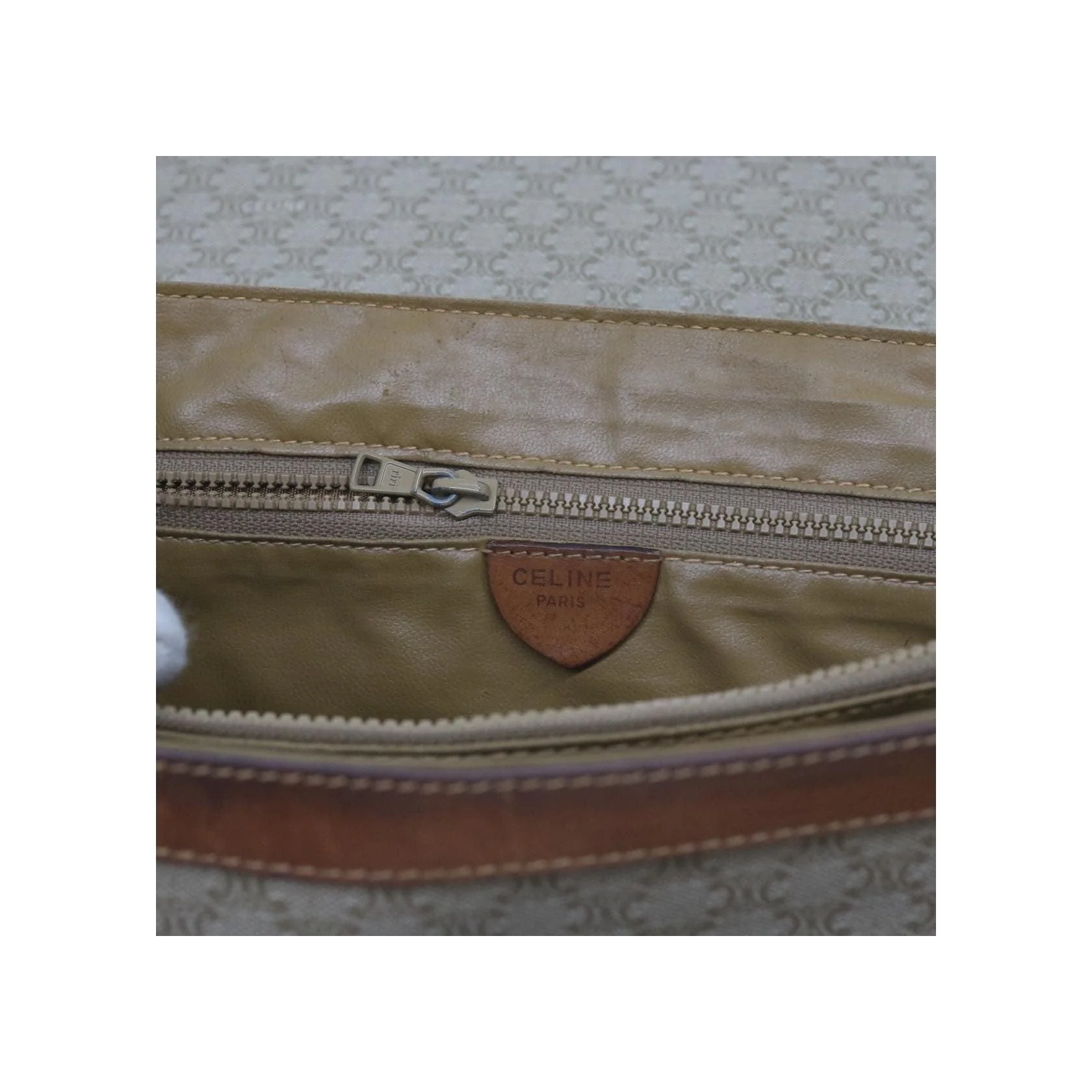 Sac À Main Celine Vintage Macadam - Beige - Image 20