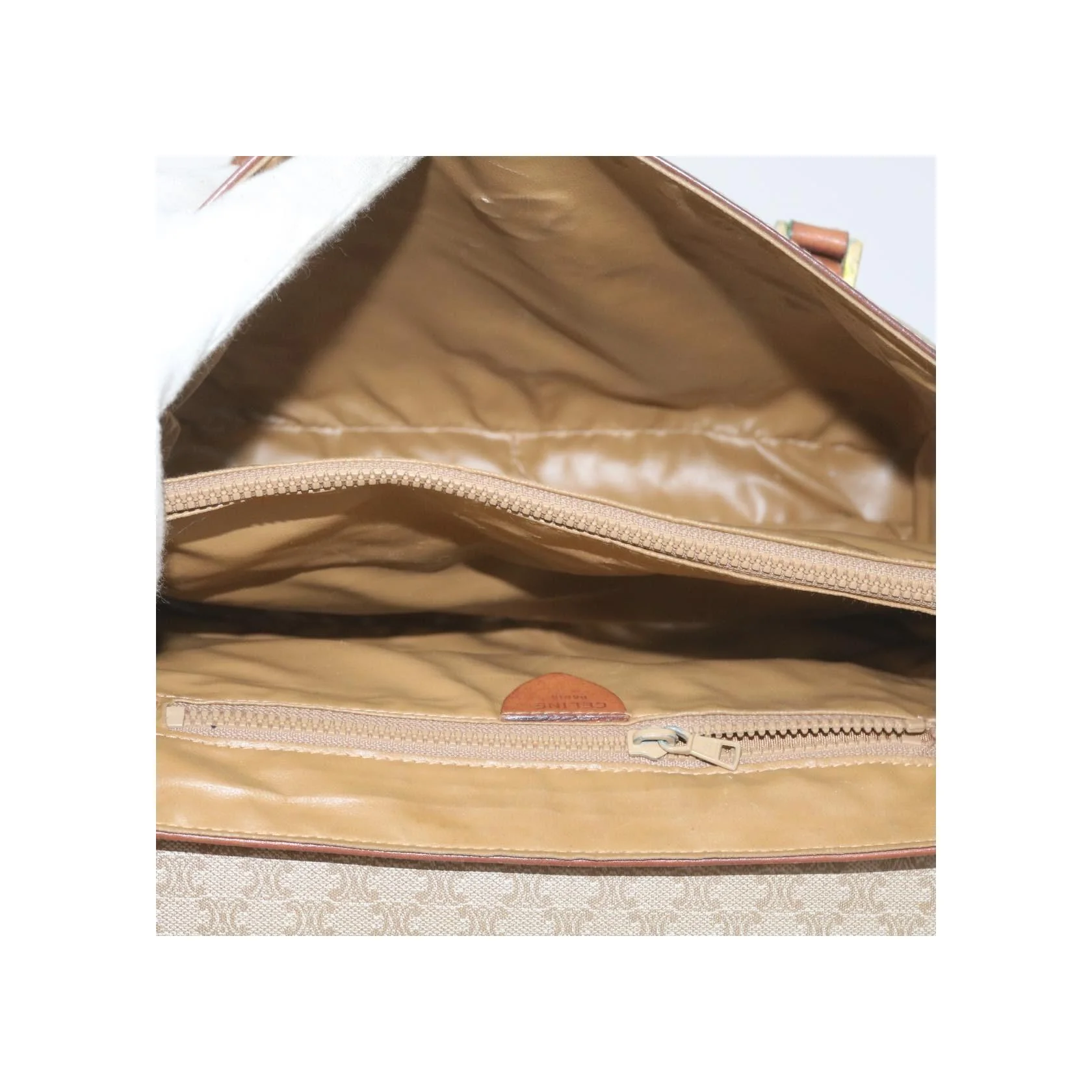 Sac À Main Celine Vintage Macadam - Beige - Image 5