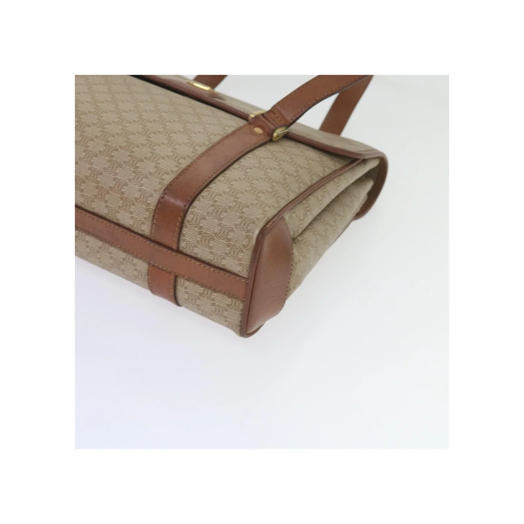 Sac À Main Celine Vintage Macadam - Beige - Image 7