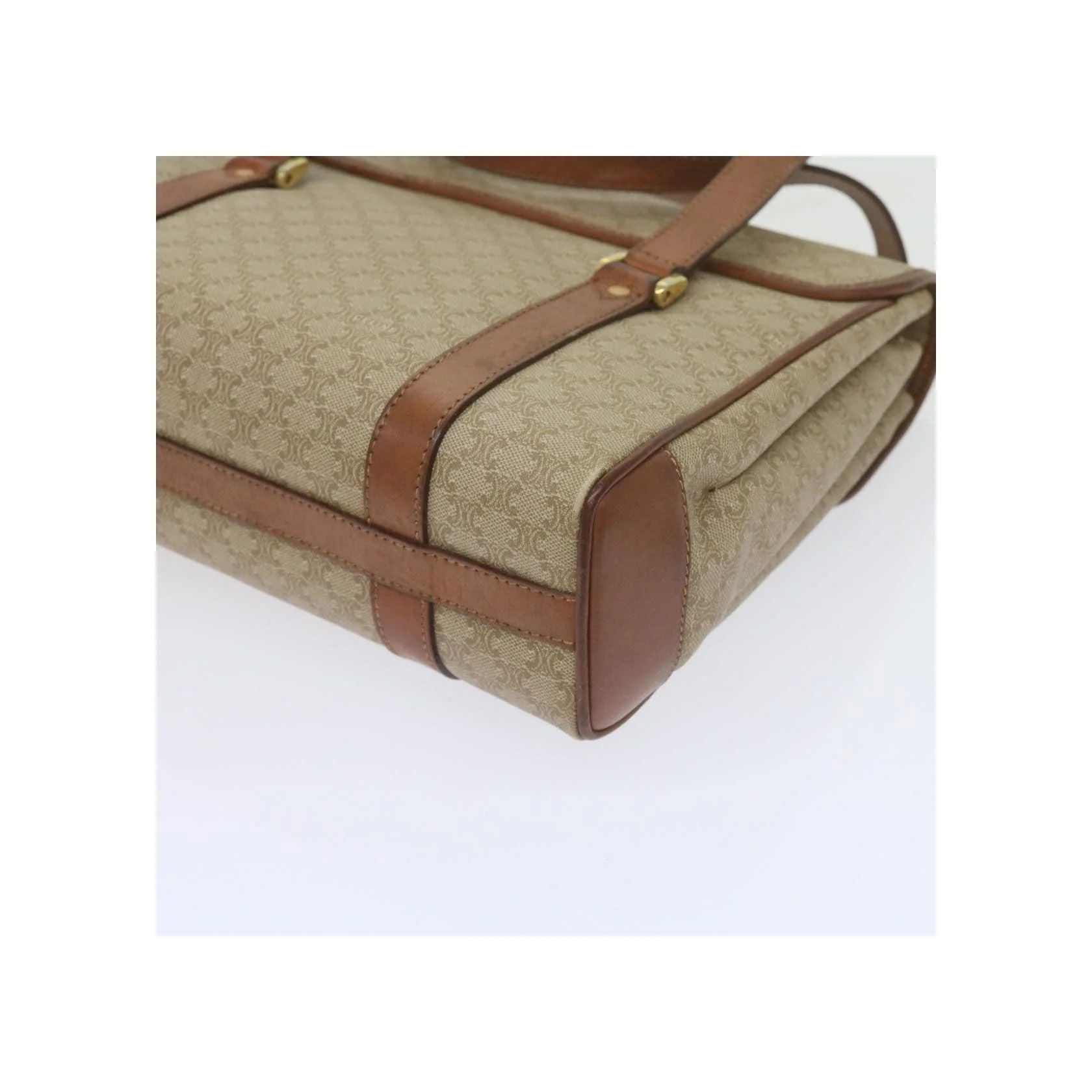 Sac À Main Celine Vintage Macadam - Beige - Image 9