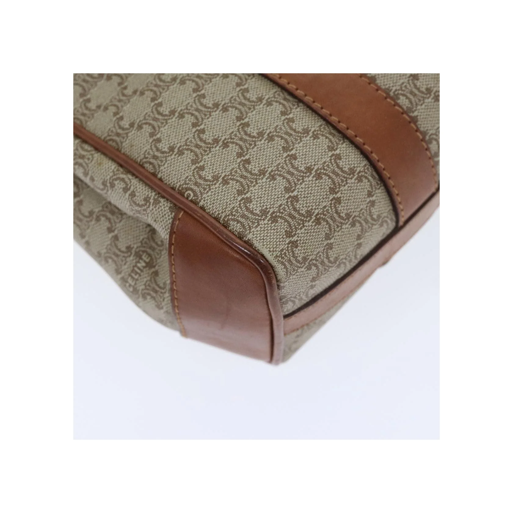 Sac À Main Celine Vintage Macadam - Beige - Image 10