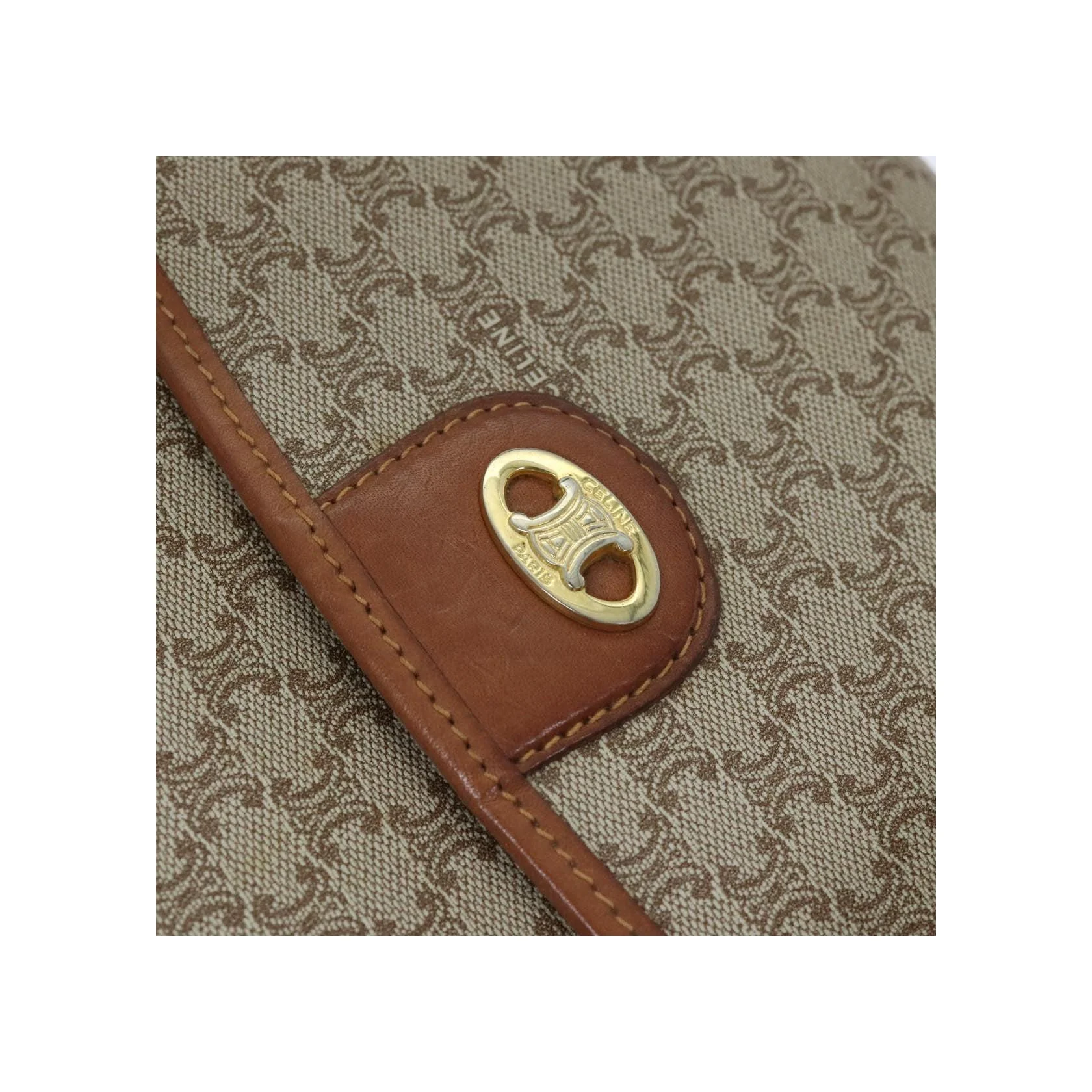 Sac À Main Celine Vintage Macadam - Beige - Image 13